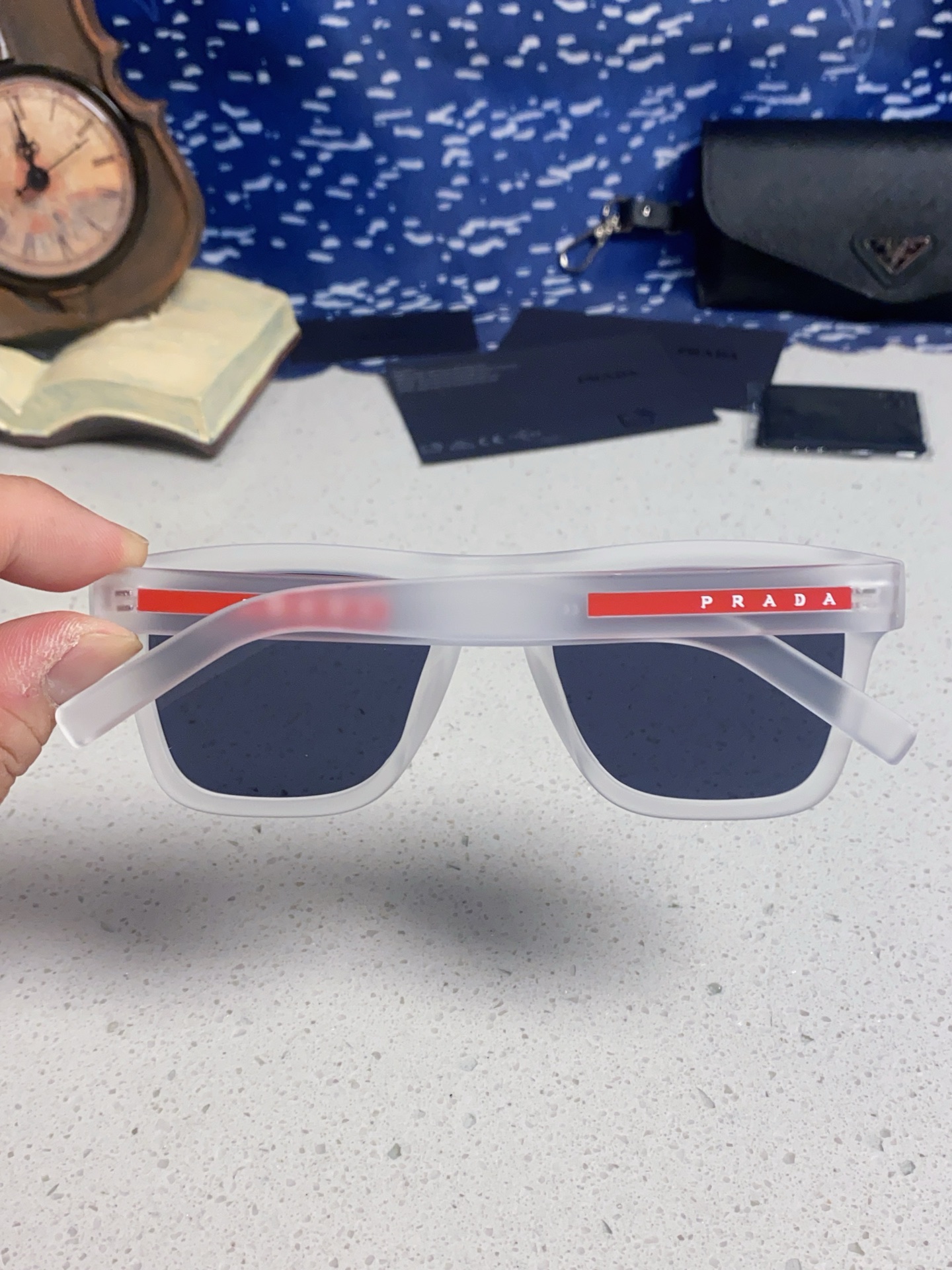 Prada普拉达 2025款欧美高端男方框简约休闲太阳眼欧洲站博主开车超轻运动墨镜