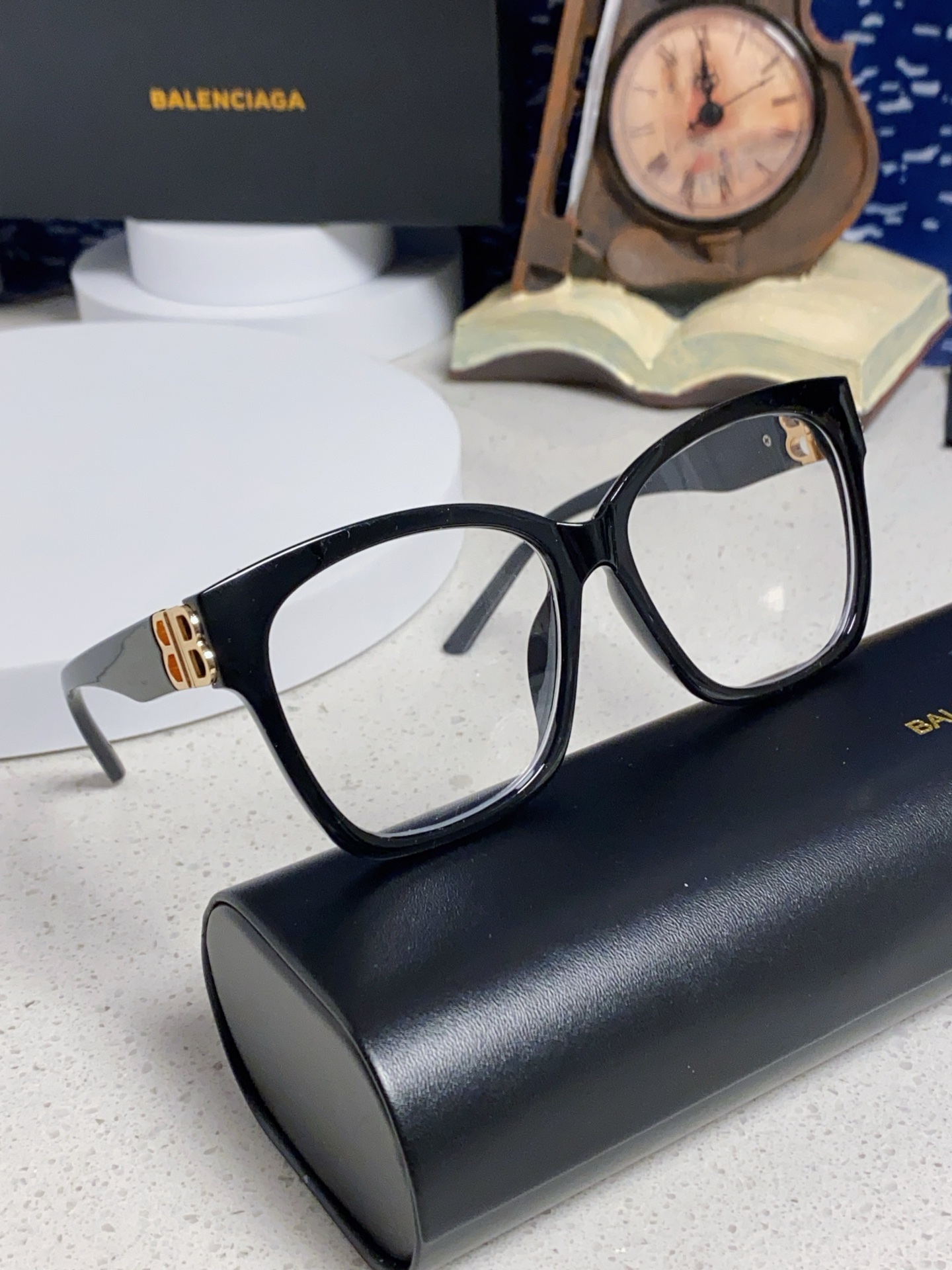  BALENCIAGA巴黎世家 2025新款虞书欣同款蝶形双B墨镜女高级感光学眼镜 BB0102SA 