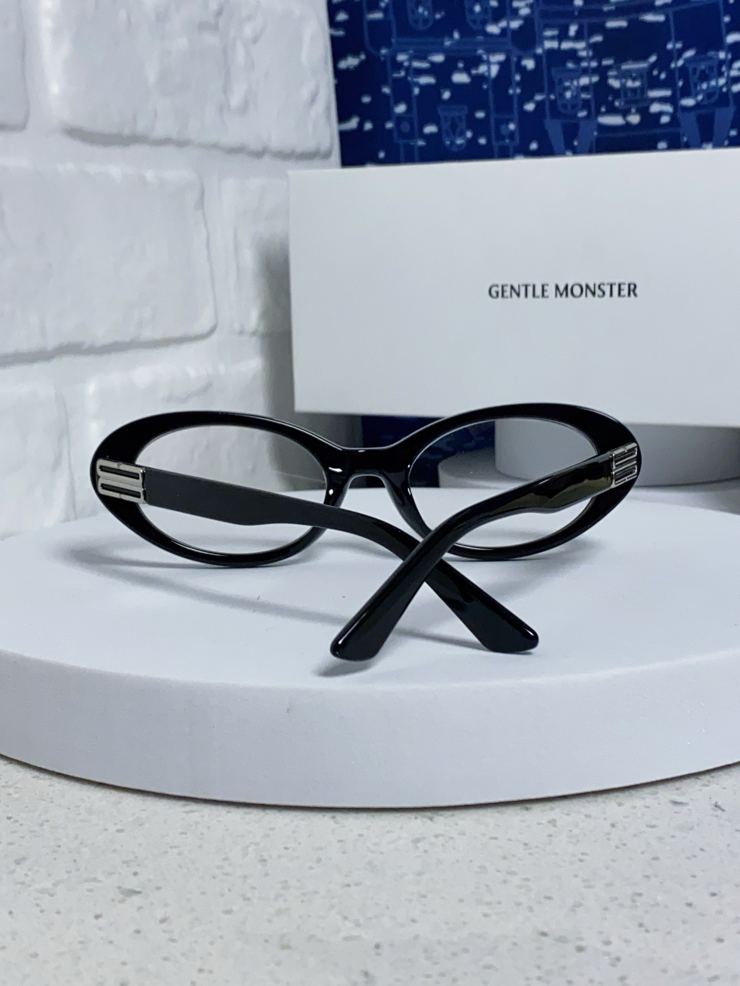  Gentle Moster(GM) 2025新款复古椭圆猫眼黑框素颜欧美风可配度数近视眼镜方圆脸显瘦女
