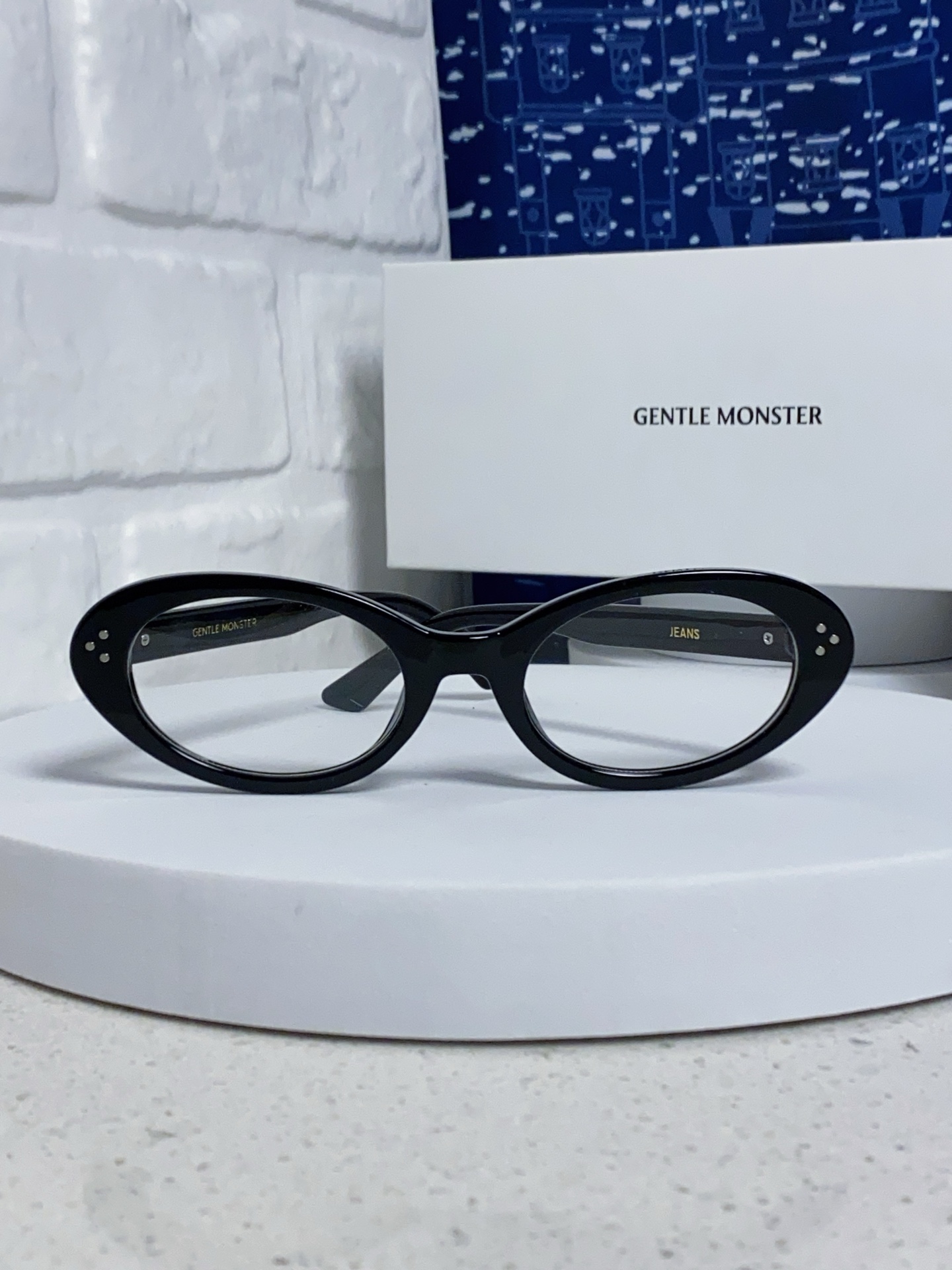  Gentle Moster(GM) 2025新款复古椭圆猫眼黑框素颜欧美风可配度数近视眼镜方圆脸显瘦女