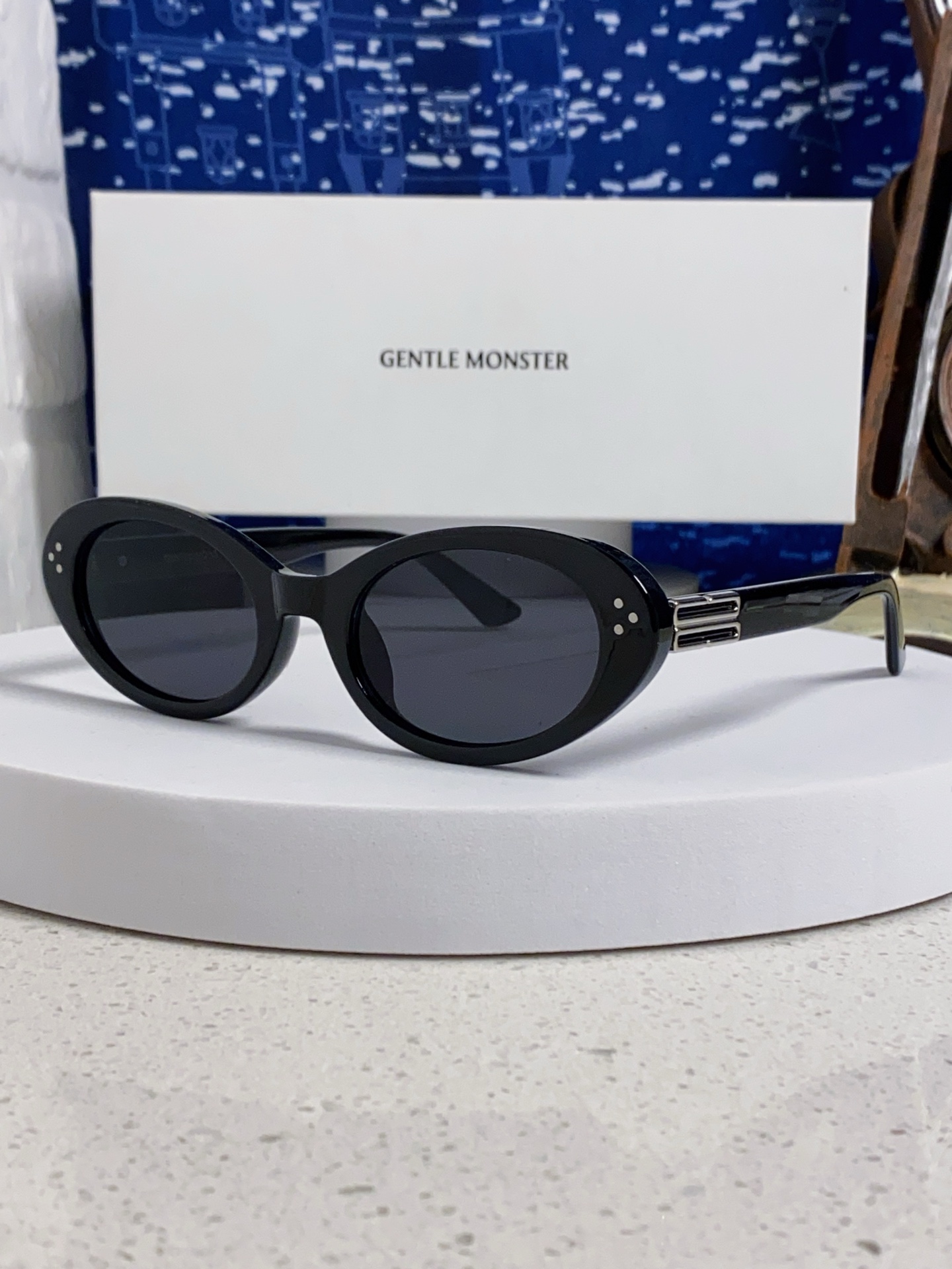  Gentle Moster(GM) 2025新款复古椭圆猫眼黑框素颜欧美风可配度数近视眼镜方圆脸显瘦女