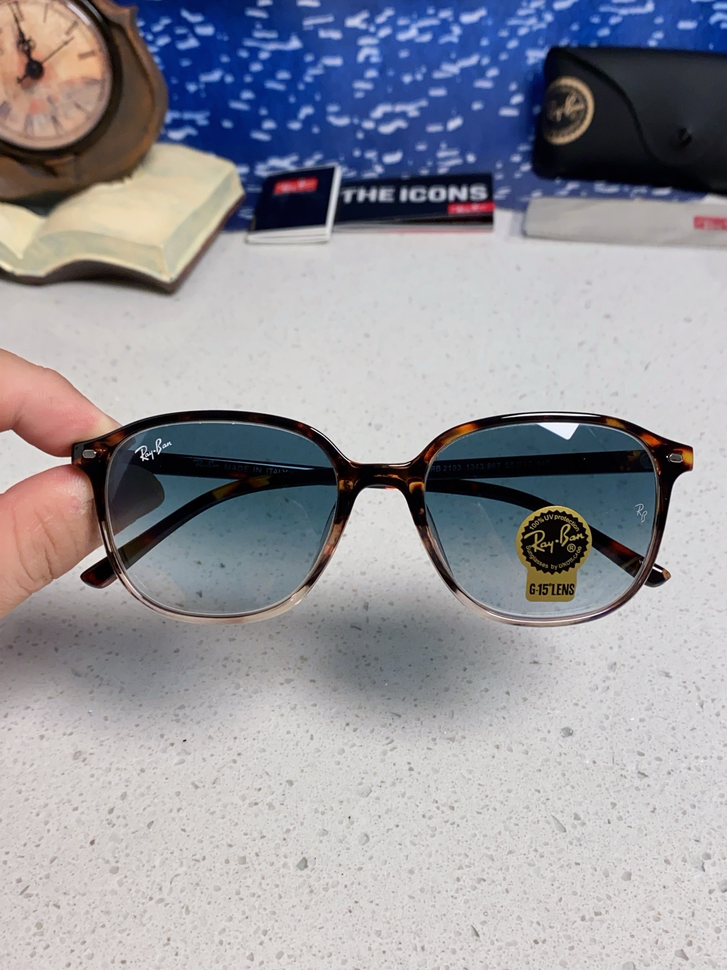 RayBan雷朋 潮牌 复古时尚潮流防紫外线太阳镜 水晶玻璃镜片 RB2193