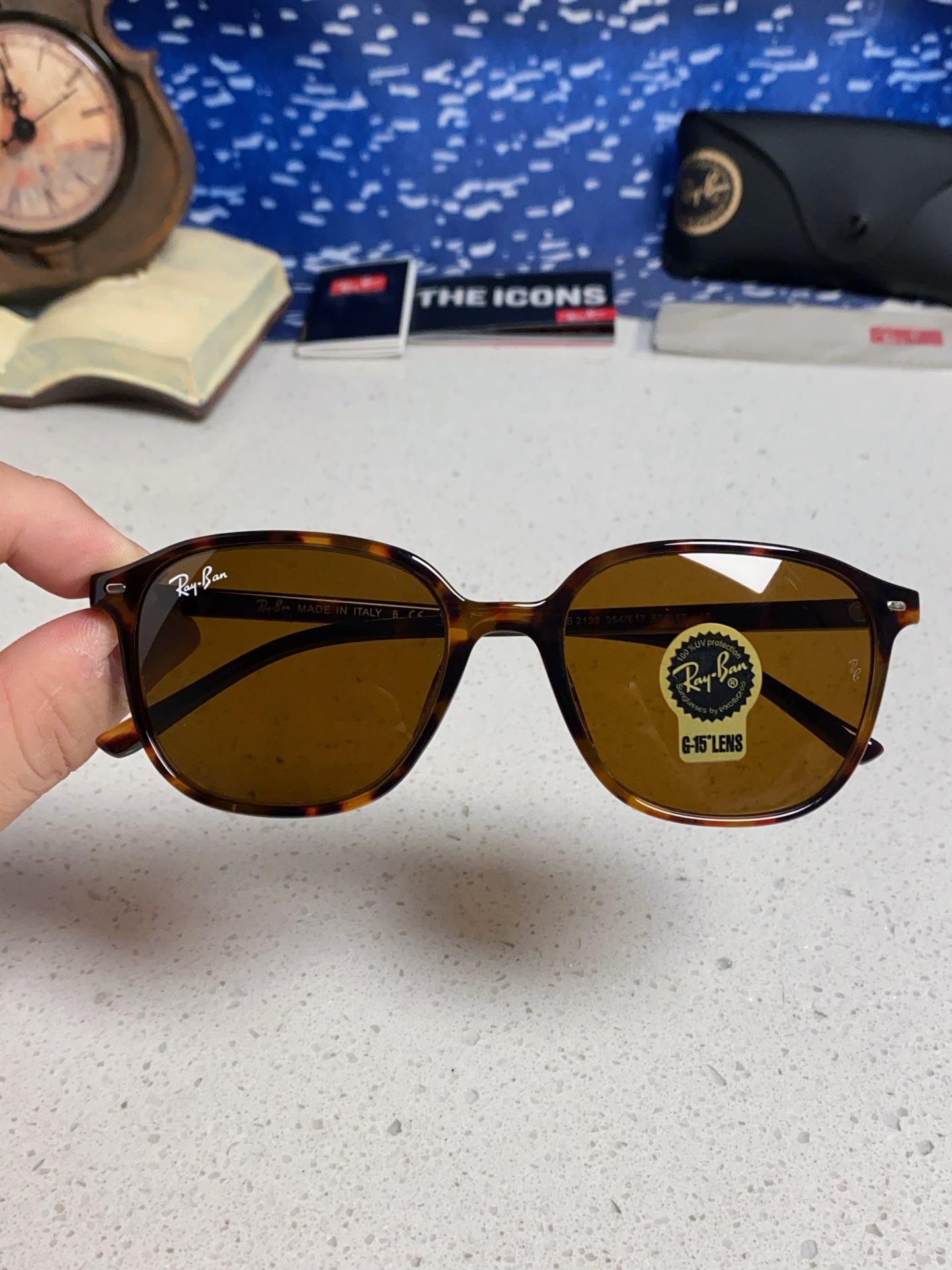 RayBan雷朋 潮牌 复古时尚潮流防紫外线太阳镜 水晶玻璃镜片 RB2193