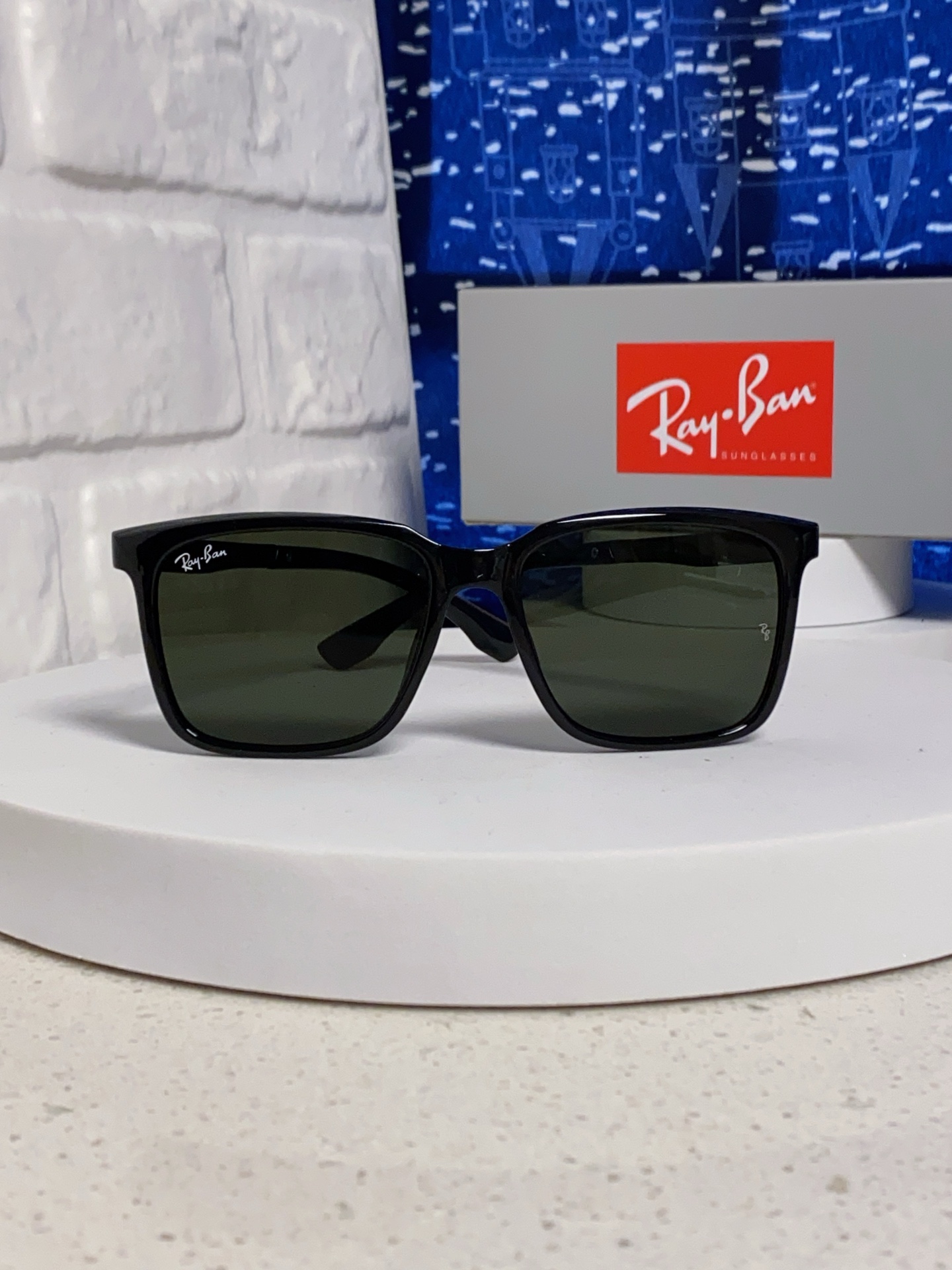 RayBan雷朋 2025新款大框男女太阳眼镜方框防紫外线大脸韩版网红墨镜 男女通用款 简约时尚 RB4