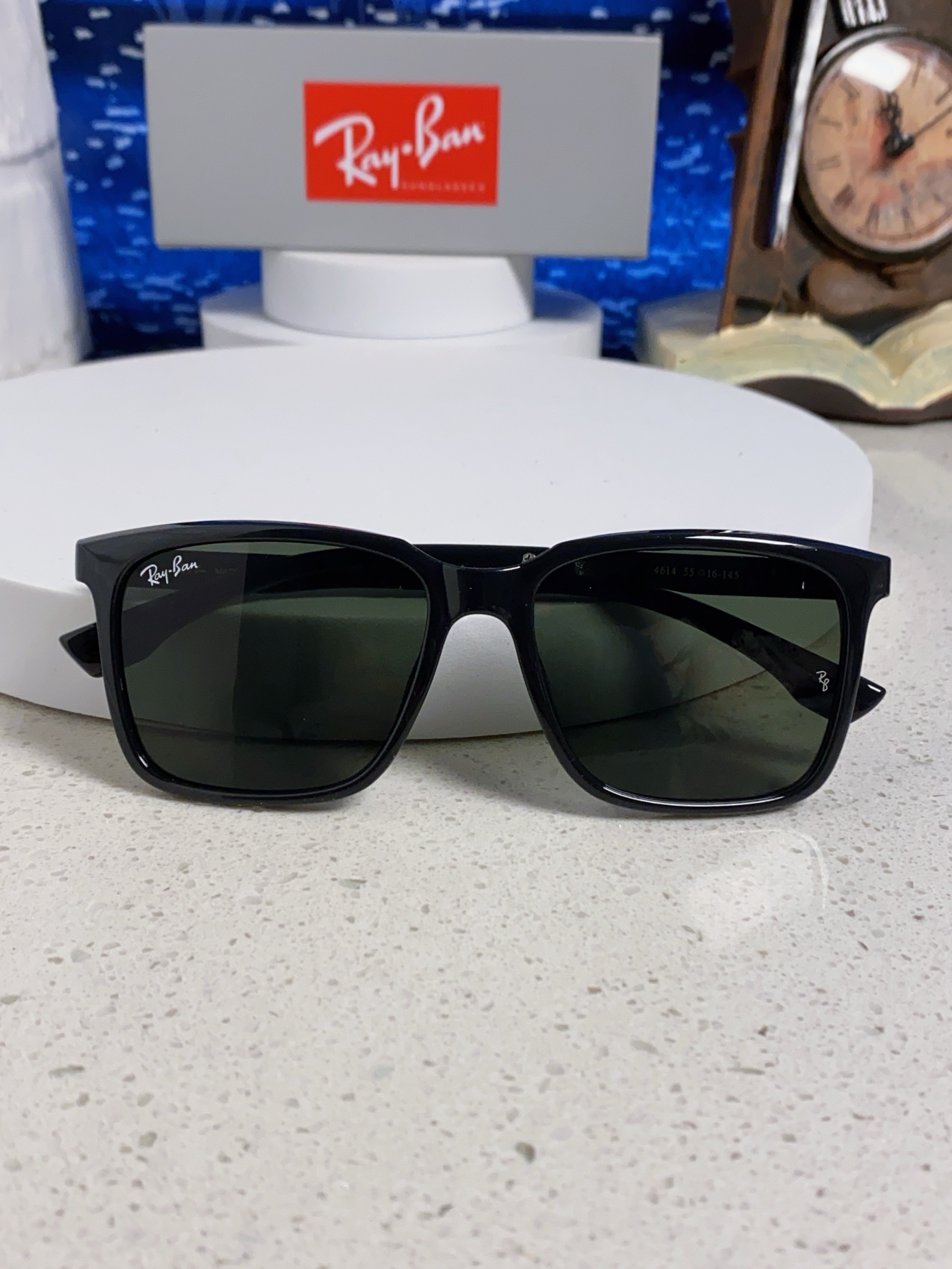 RayBan雷朋 2025新款大框男女太阳眼镜方框防紫外线大脸韩版网红墨镜 男女通用款 简约时尚 RB4