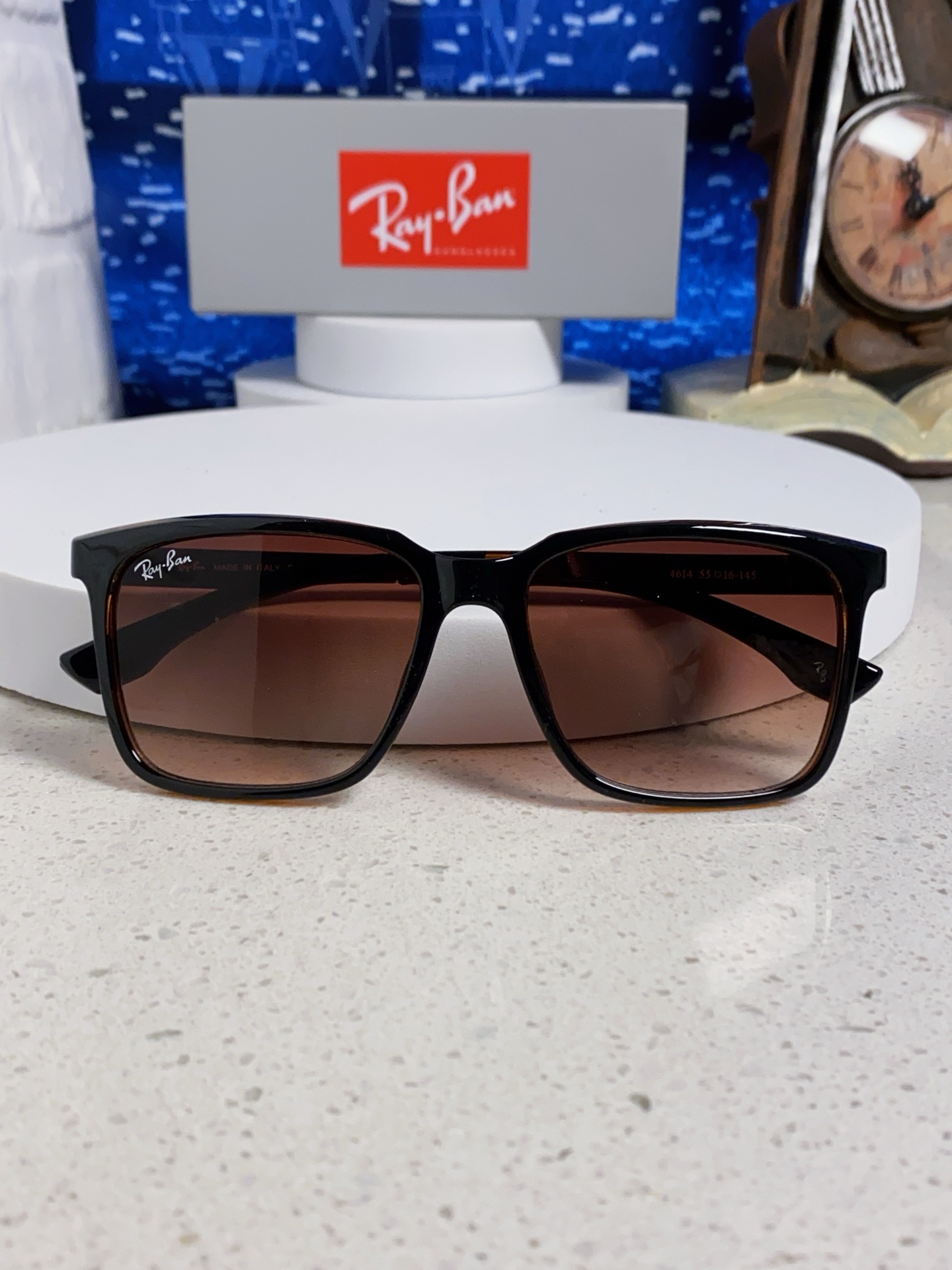 RayBan雷朋 2025新款大框男女太阳眼镜方框防紫外线大脸韩版网红墨镜 男女通用款 简约时尚 RB4