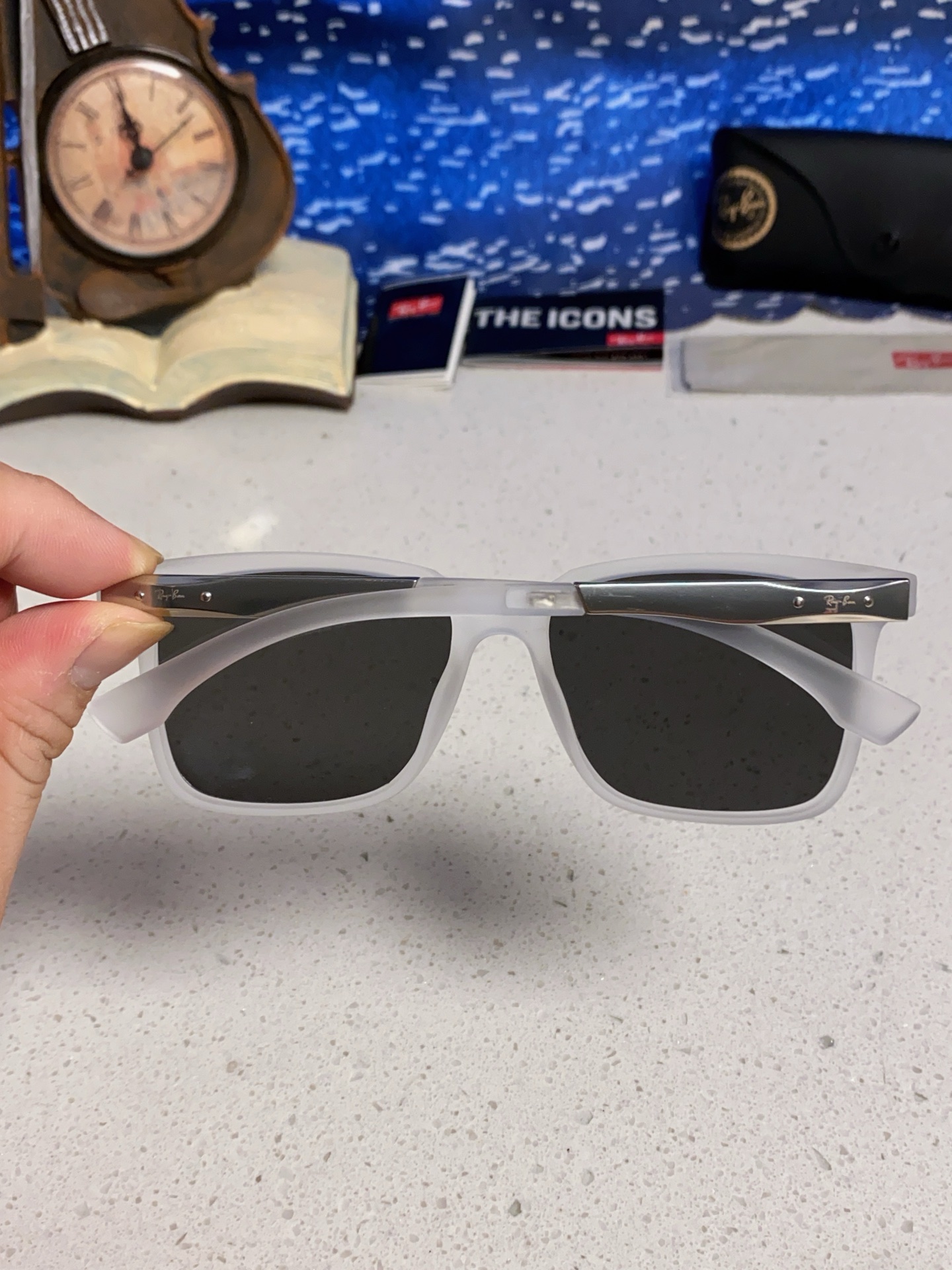 RayBan雷朋 2025新款大框男女太阳眼镜方框防紫外线大脸韩版网红墨镜 男女通用款 简约时尚 RB4