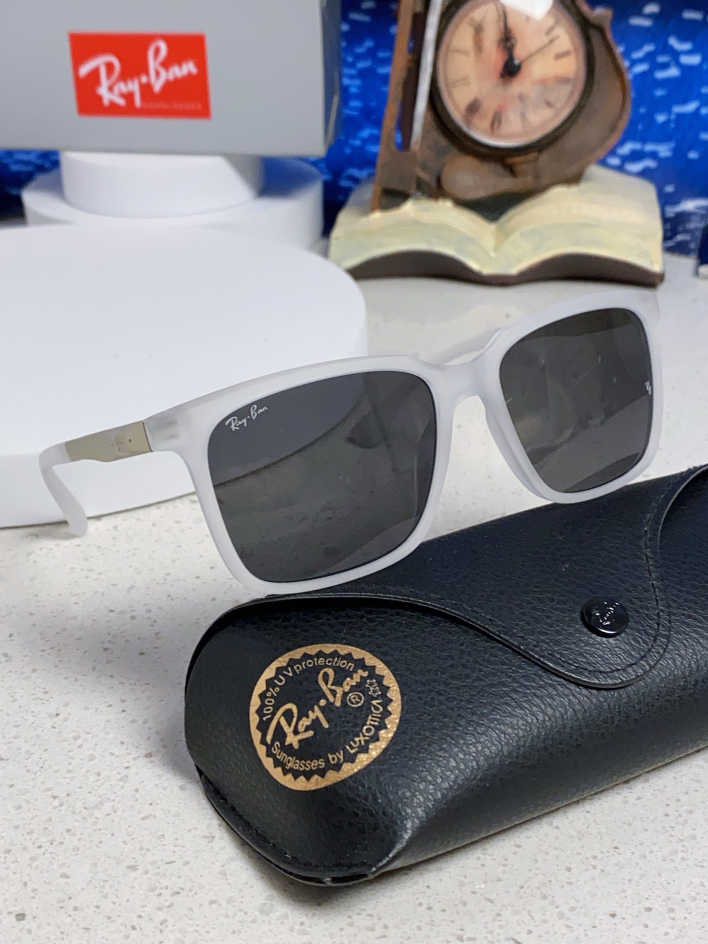 RayBan雷朋 2025新款大框男女太阳眼镜方框防紫外线大脸韩版网红墨镜 男女通用款 简约时尚 RB4