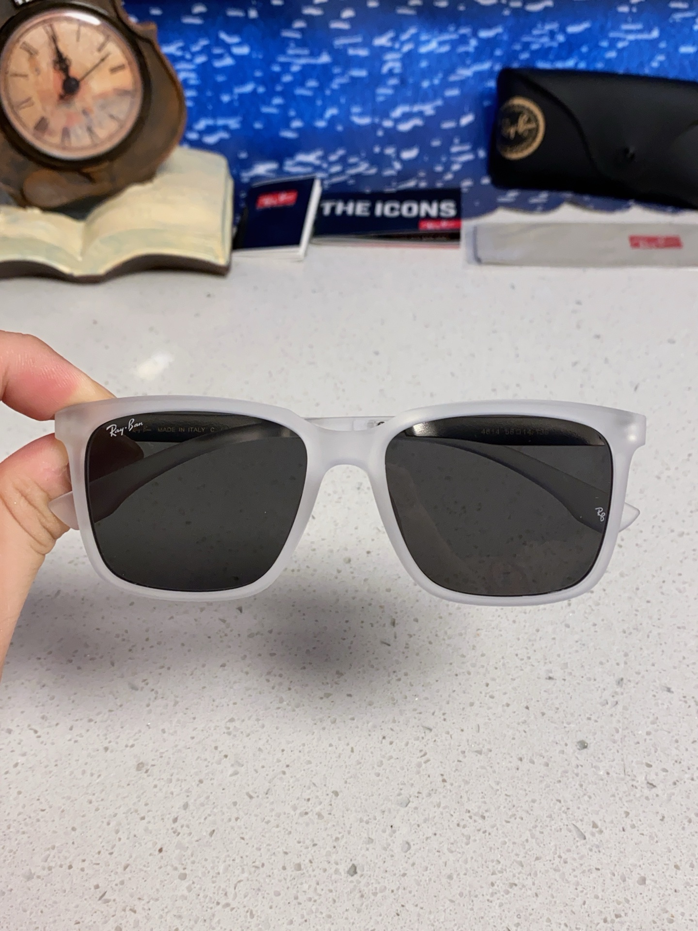 RayBan雷朋 2025新款大框男女太阳眼镜方框防紫外线大脸韩版网红墨镜 男女通用款 简约时尚 RB4