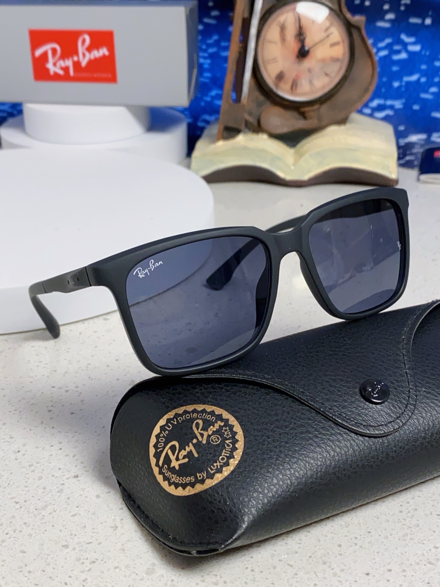 RayBan雷朋 2025新款大框男女太阳眼镜方框防紫外线大脸韩版网红墨镜 男女通用款 简约时尚 RB4