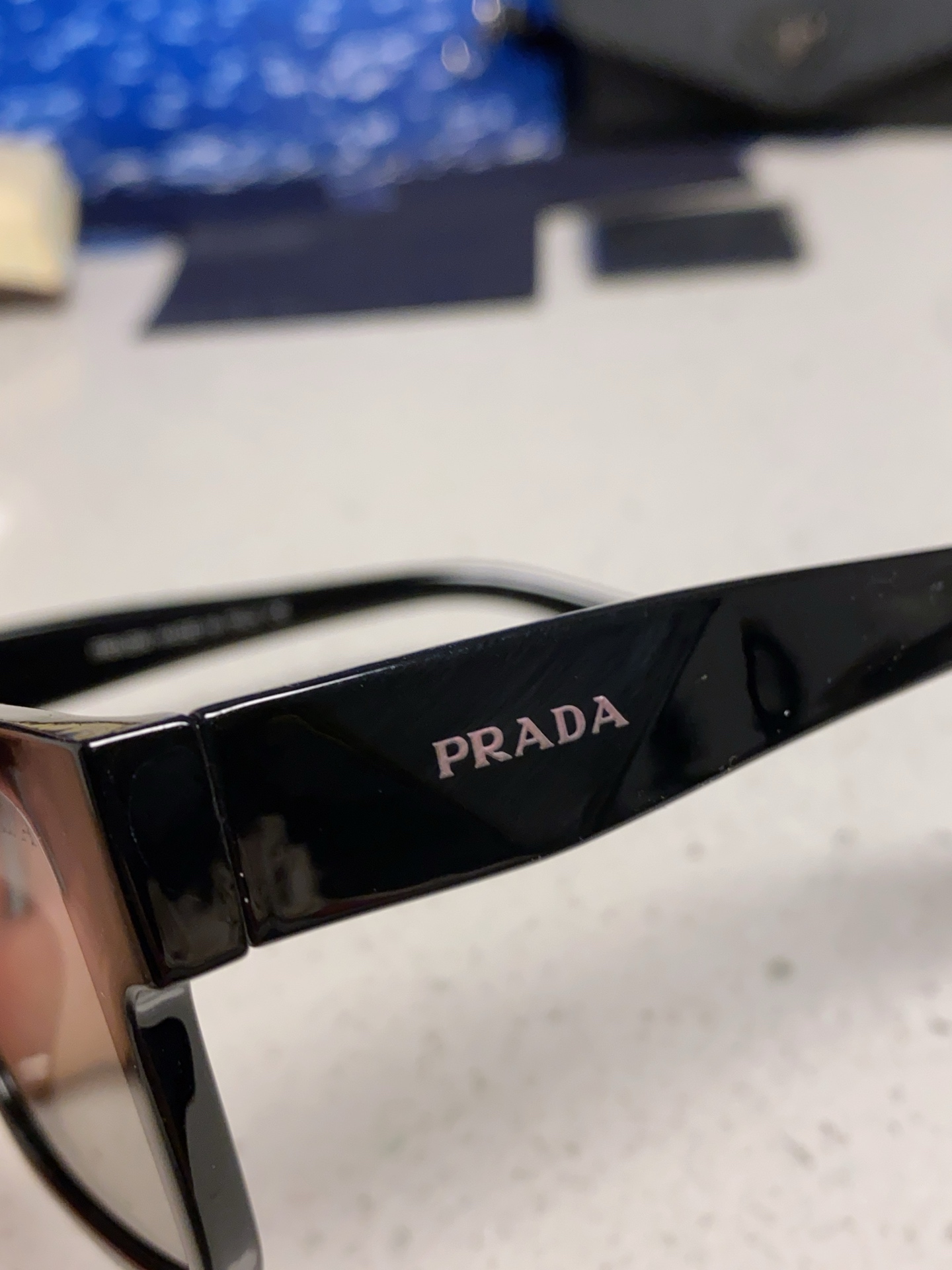 Prada普拉达 2025新款墨镜林志颖同款防紫外线方形驾驶开车防晒 时尚男女方框街拍太阳镜 PR19W