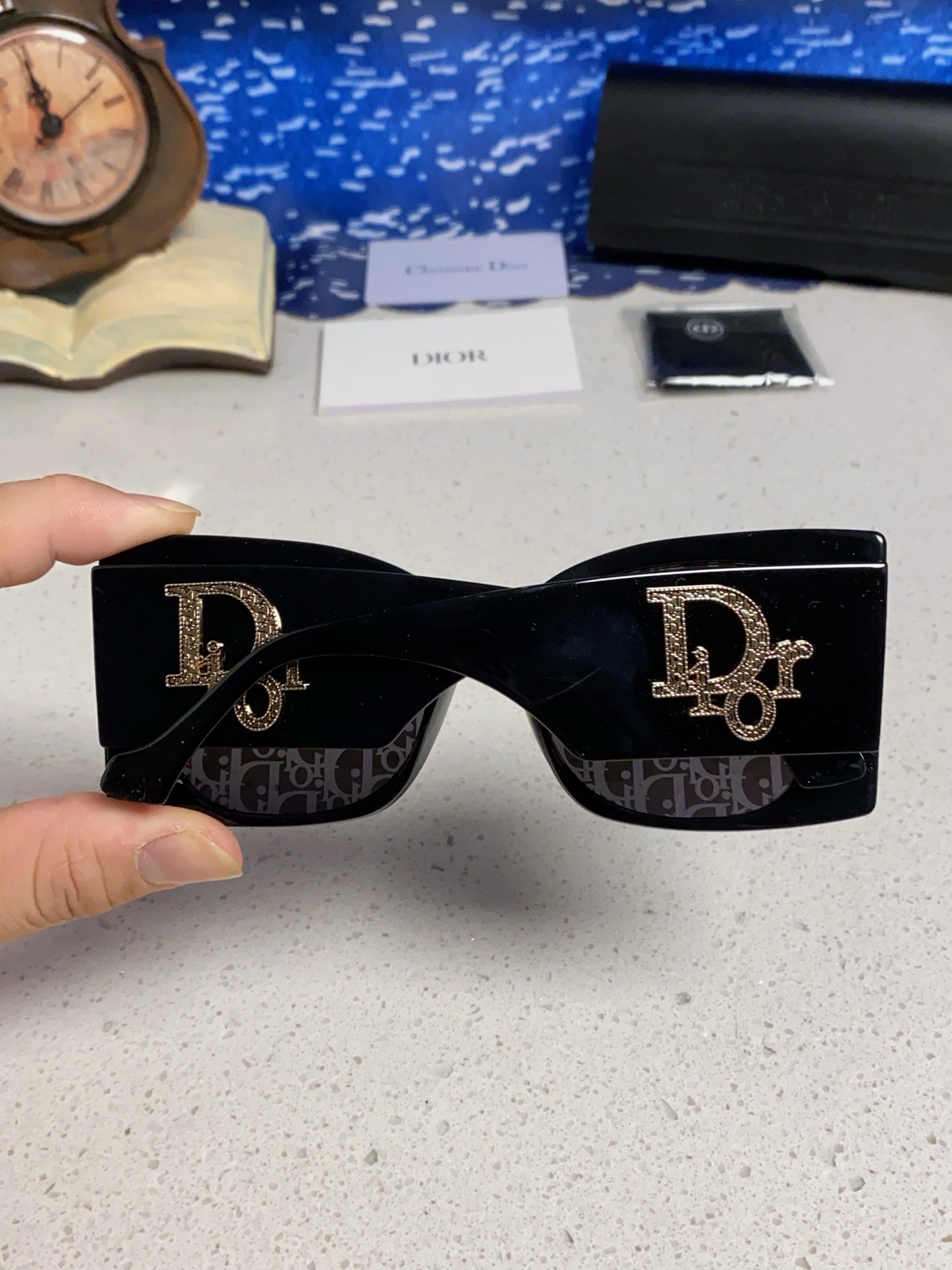 Dior迪奥 2025夏季新款欧美个性大框蝴蝶形猫眼墨镜男女潮圆脸显瘦方形太阳眼