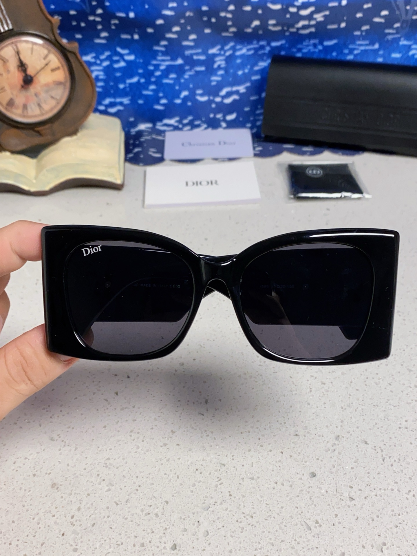 Dior迪奥 2025夏季新款欧美个性大框蝴蝶形猫眼墨镜男女潮圆脸显瘦方形太阳眼