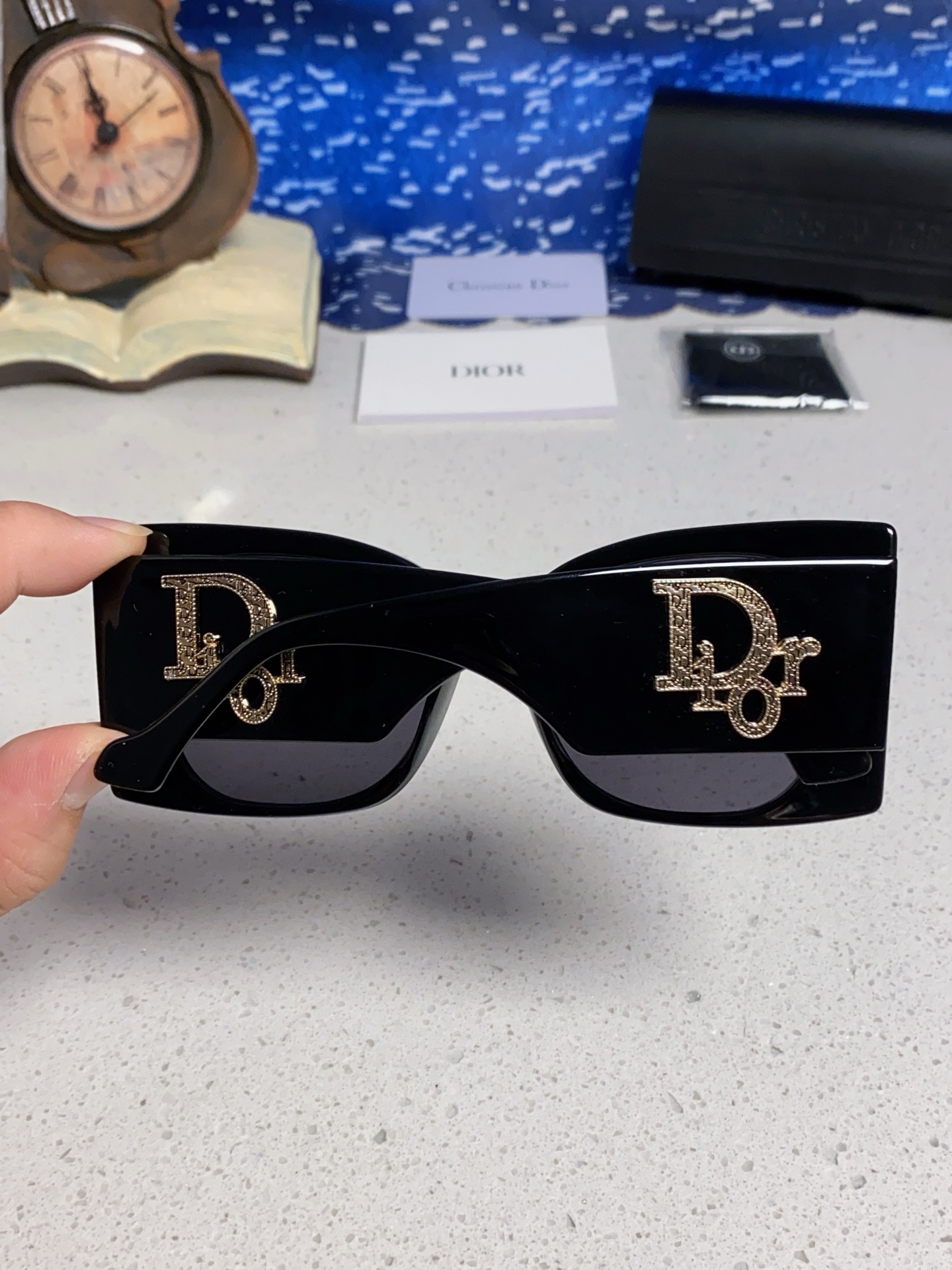 Dior迪奥 2025夏季新款欧美个性大框蝴蝶形猫眼墨镜男女潮圆脸显瘦方形太阳眼