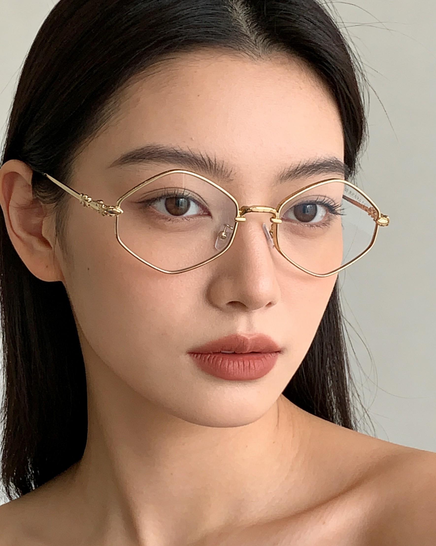 Chrome Hearts克罗心 2026新款 眼镜近视可配度数女素颜金丝细框高级感多边形眼睛框大脸显瘦
