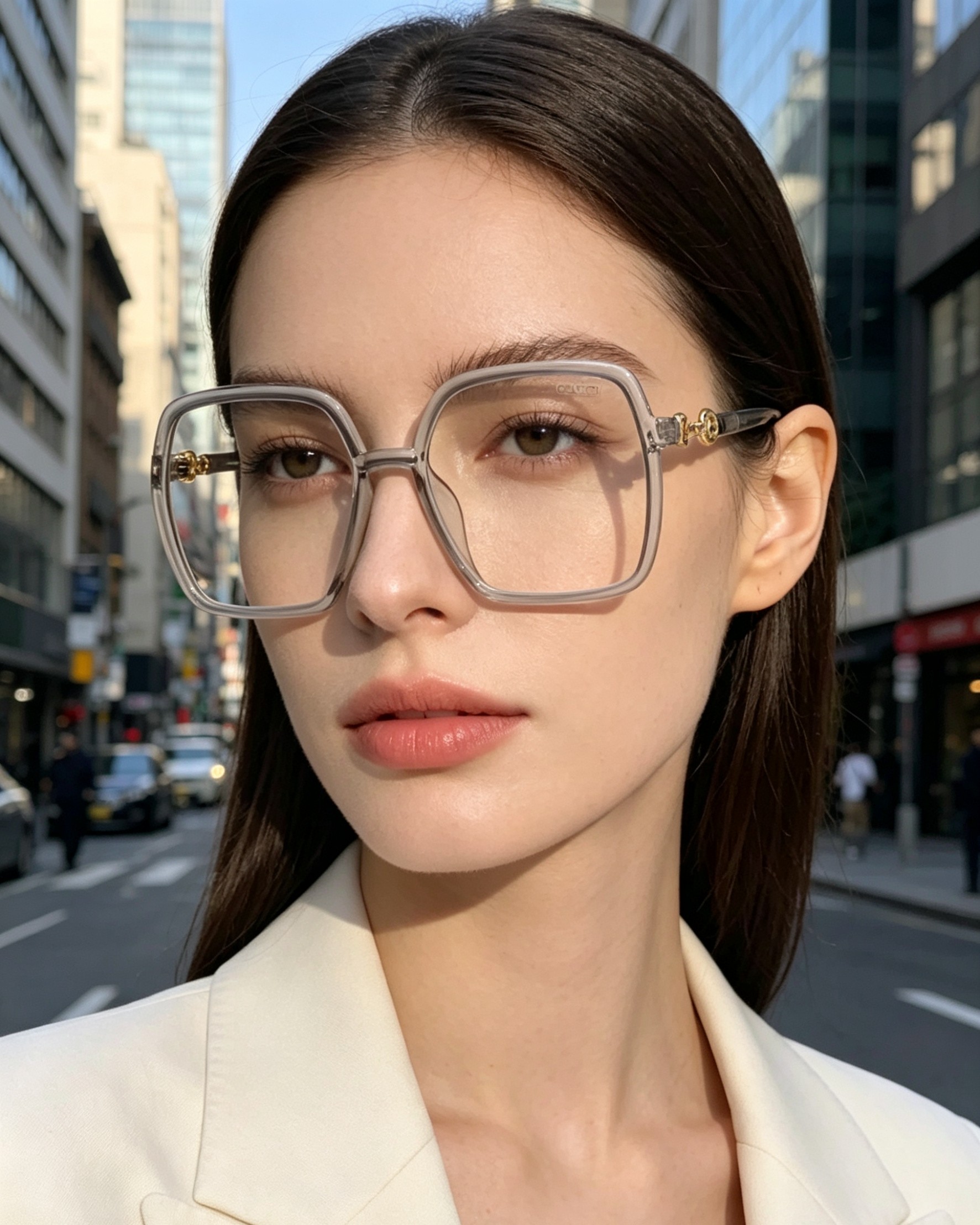 Gucci古奇 ｜经典马衔扣大方框光学镜✨轻奢复古氛围感，日常通勤&穿搭出街都适配▪️经典马衔扣标识，镜