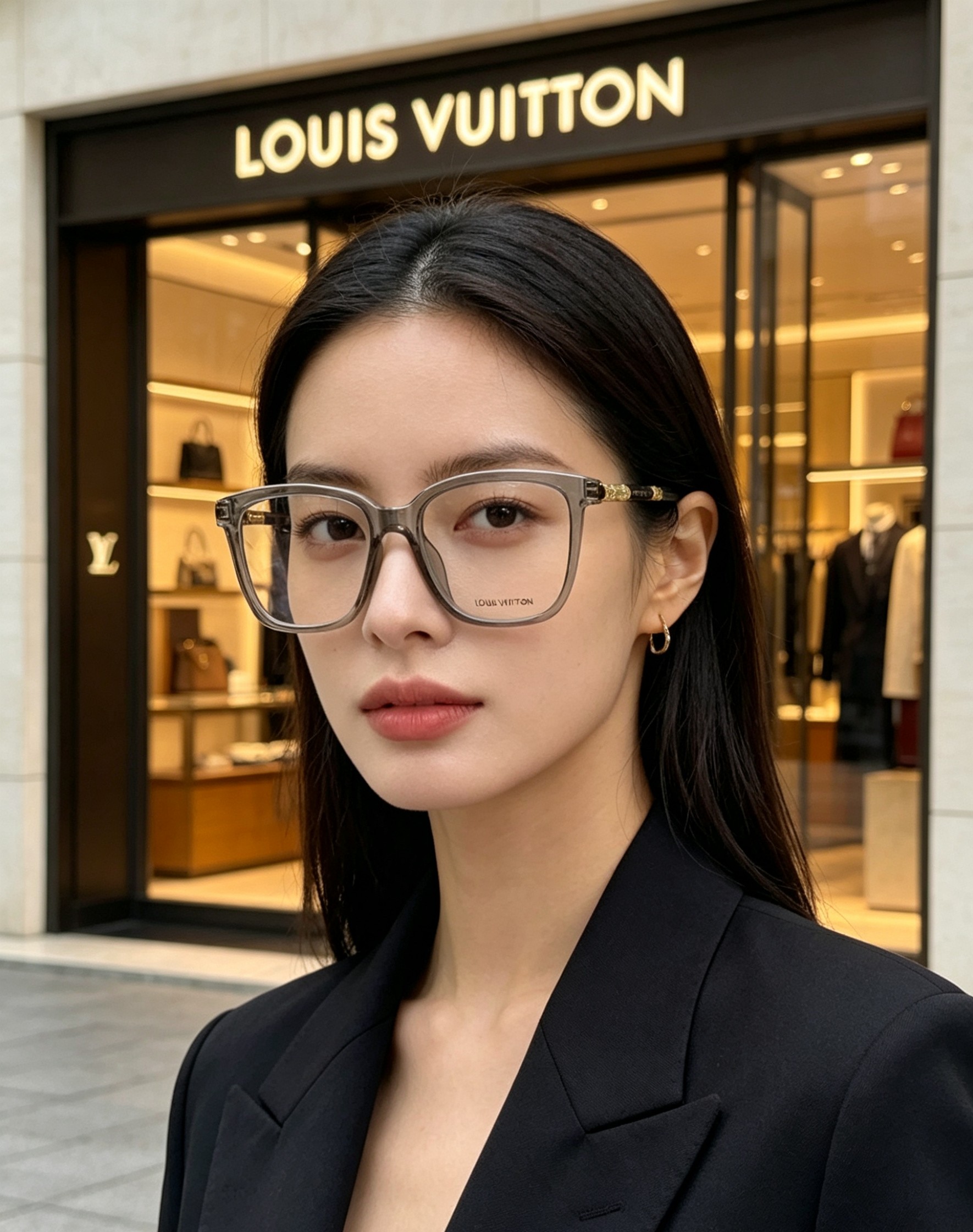 LOUIS VUITTON路易威登 经典光学镜框，以路易威登的匠心工艺，打造这副兼具优雅与力量感的光学镜
