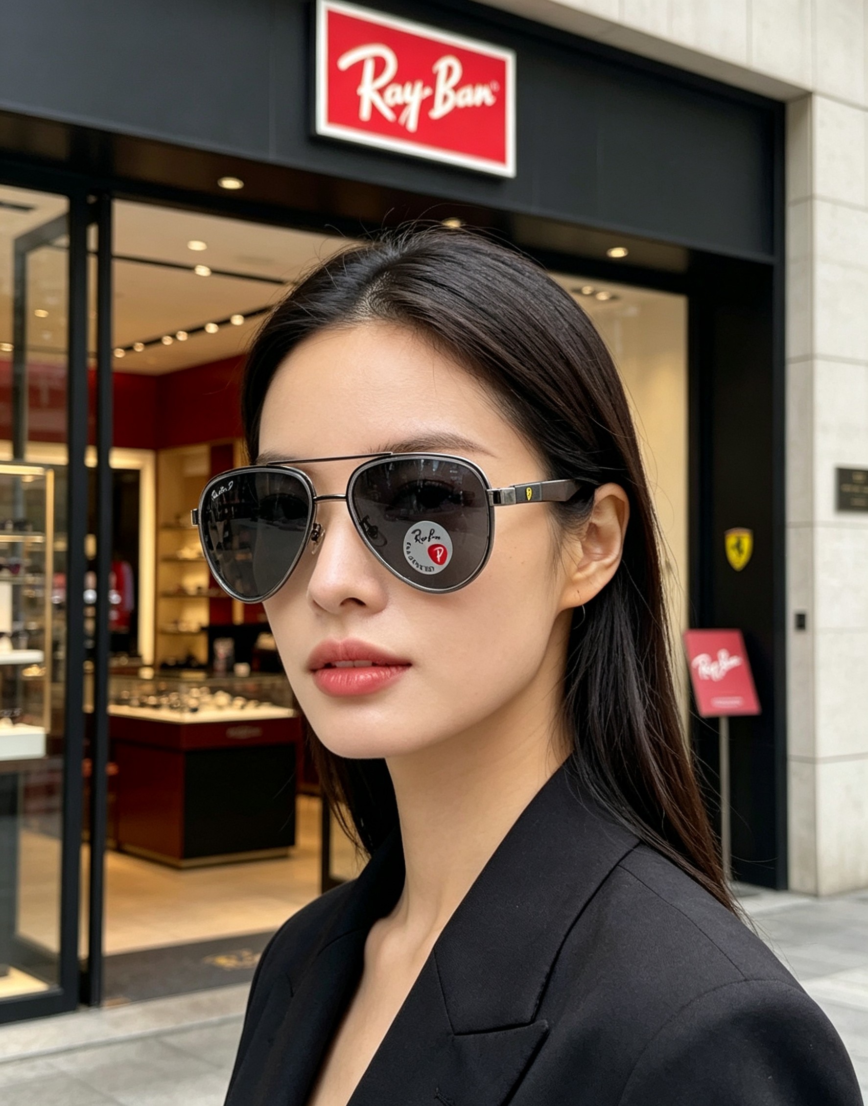 RayBan雷朋 × 法拉利 2026新款联名飞行员偏光太阳镜 | 速度与经典的碰撞这副墨镜以经典的飞行