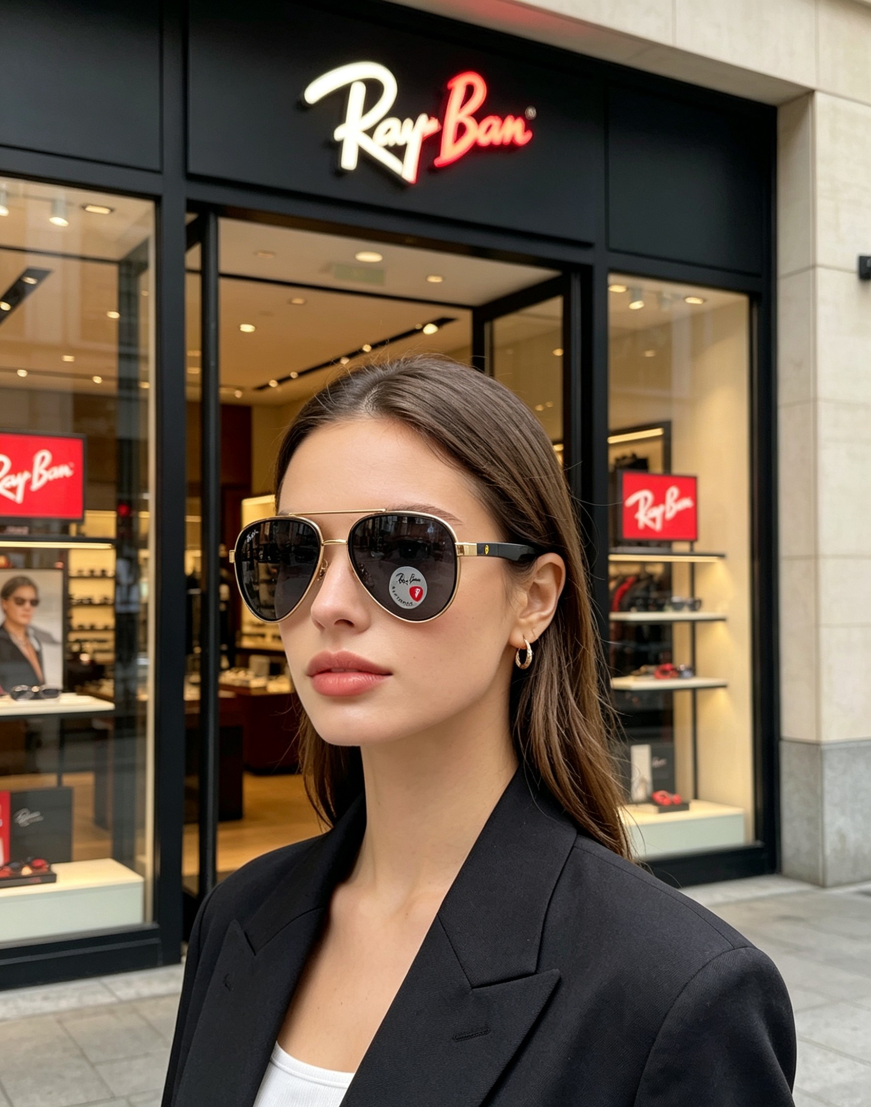 RayBan雷朋 × 法拉利 2026新款联名飞行员偏光太阳镜 | 速度与经典的碰撞这副墨镜以经典的飞行