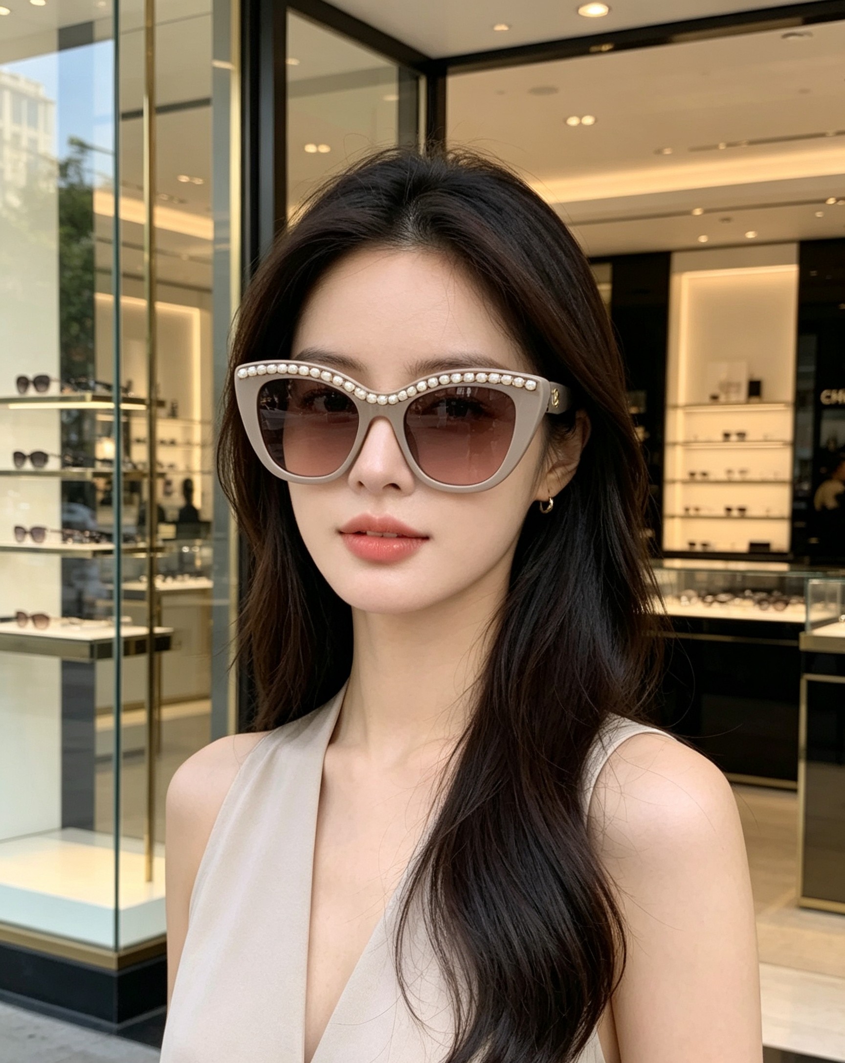 Chanel香奈儿 2026新款法式优雅戴在眼前|珍珠猫眼墨镜太懂女生了✨经典亮黑猫眼框型,上扬猫眼角勾勒魅惑眼型,巧妙 Chanel香奈儿 2026新款法式优雅戴在眼前|珍珠猫眼墨镜太懂女生了✨经典亮黑猫眼框型,上扬猫眼角勾勒魅惑眼型,巧妙