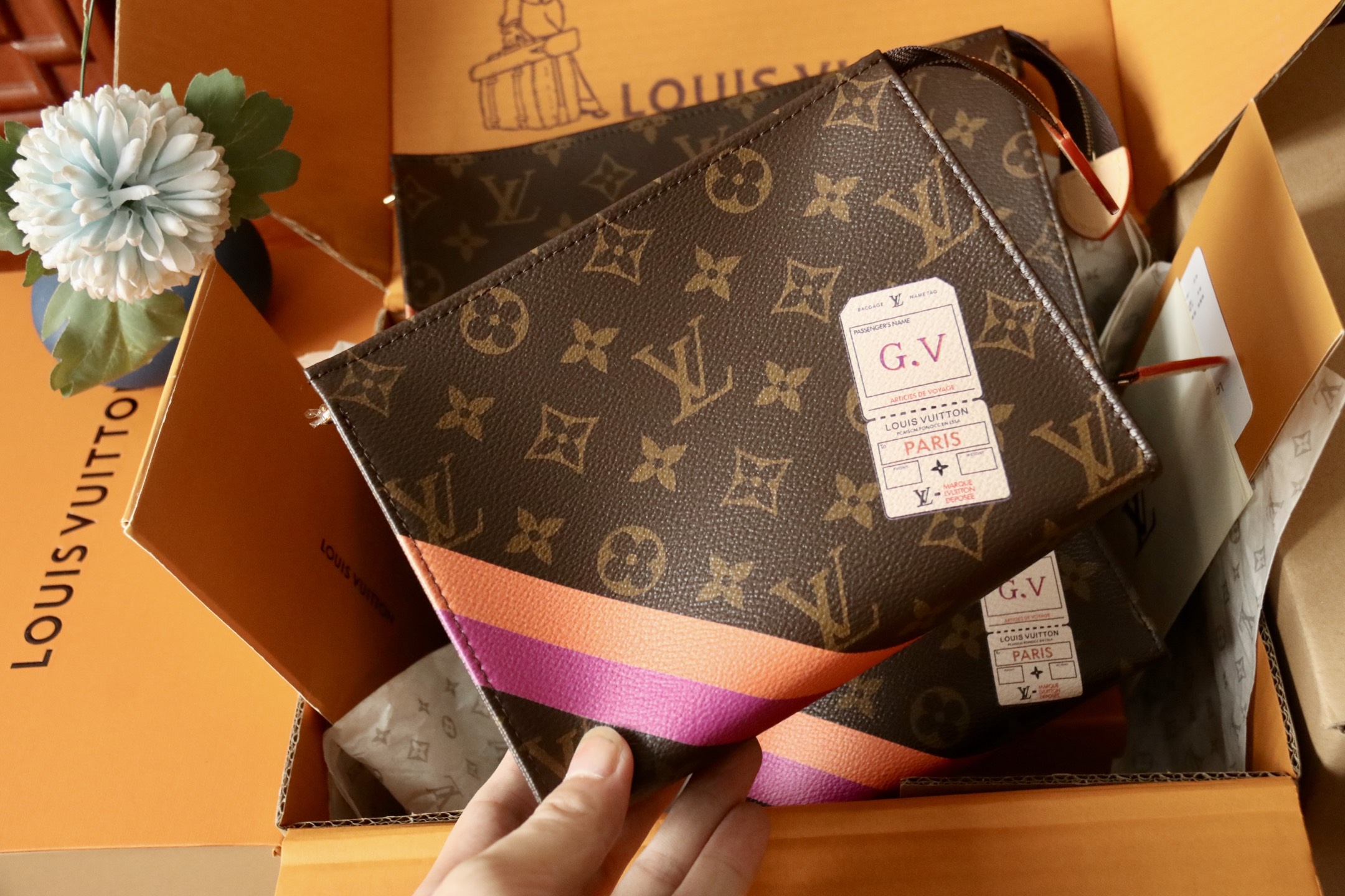 Louis Vuitton Monogram Trio Pouch Set, Authentic Designer Handbag 8 i1752822791554 8635 0 6