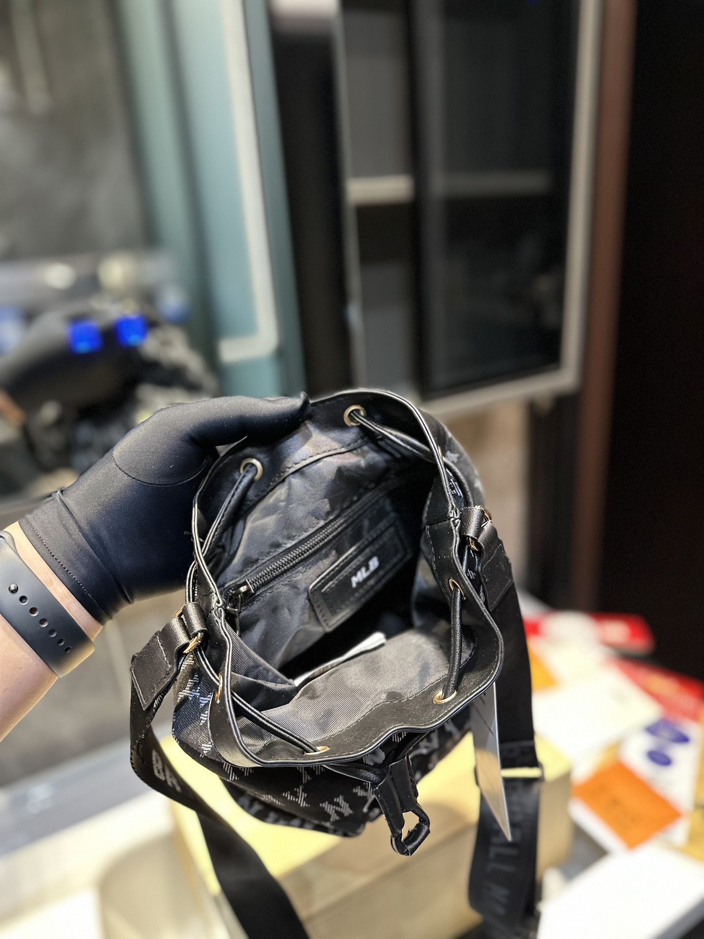 ❤️ MLB NY old buckets of PU-skin-one-shoulder-backed couple-leave-a-breeds - 图片 9