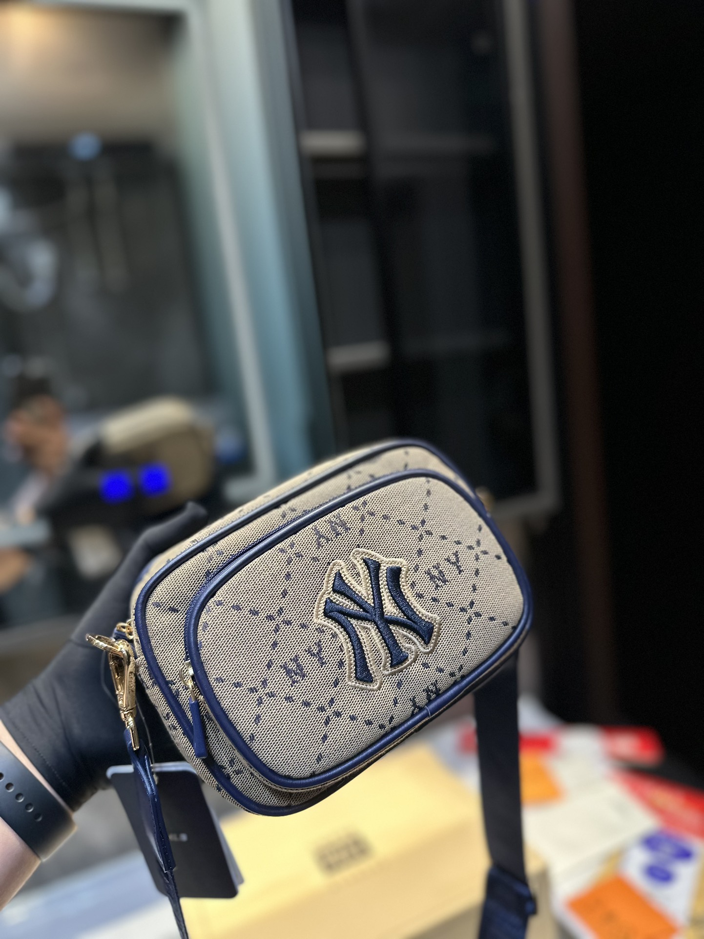 ❤️ MLB NY camera bag for PU-skin one-shoulder-covered couple leisure-kids - 图片 3