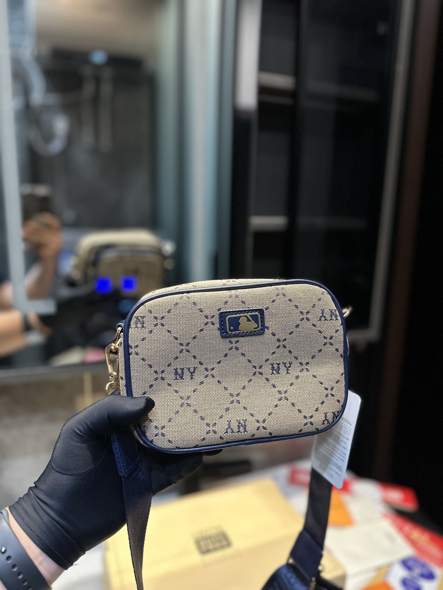 ❤️ MLB NY camera bag for PU-skin one-shoulder-covered couple leisure-kids - 图片 5