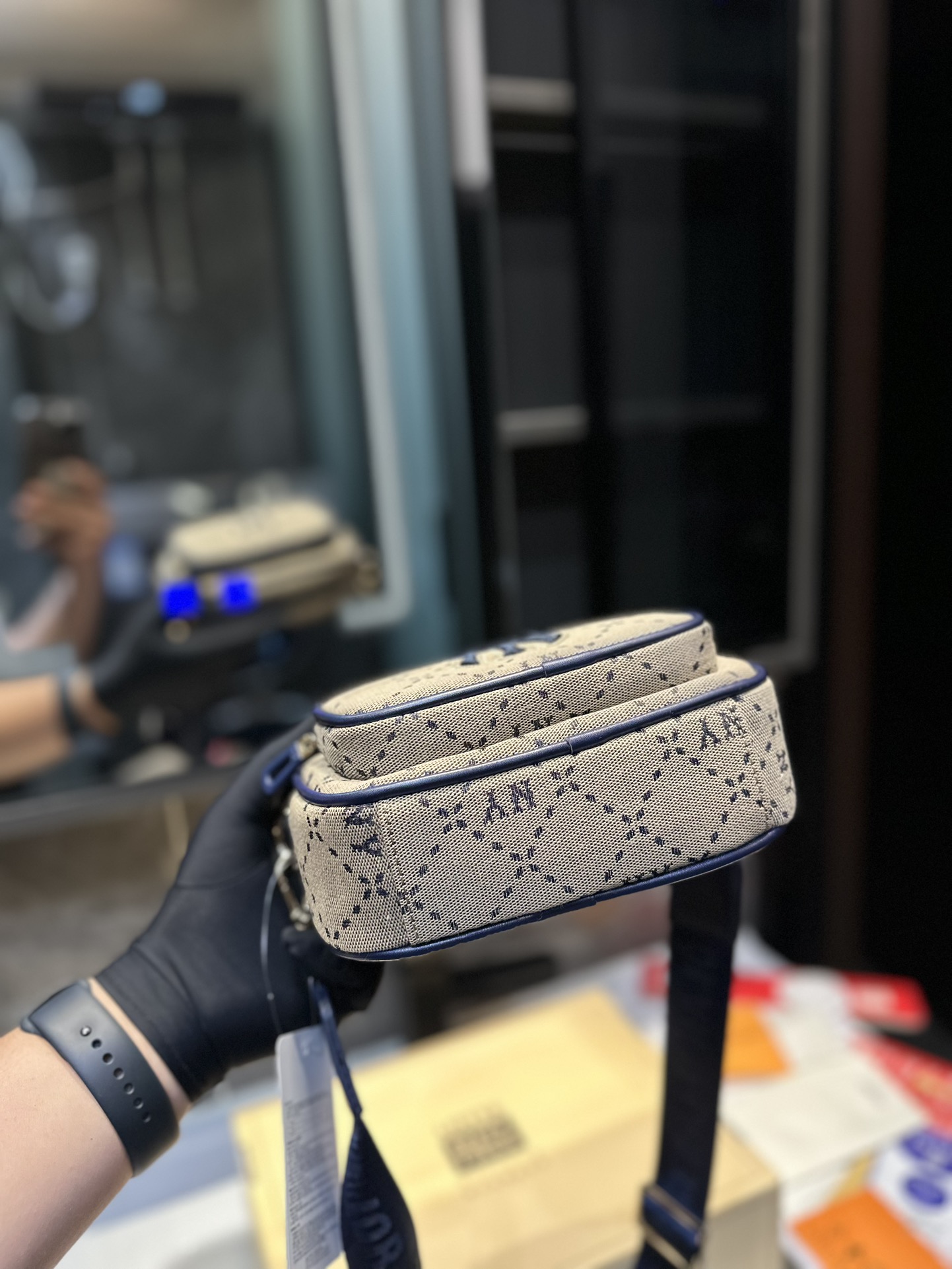 ❤️ MLB NY camera bag for PU-skin one-shoulder-covered couple leisure-kids - 图片 7