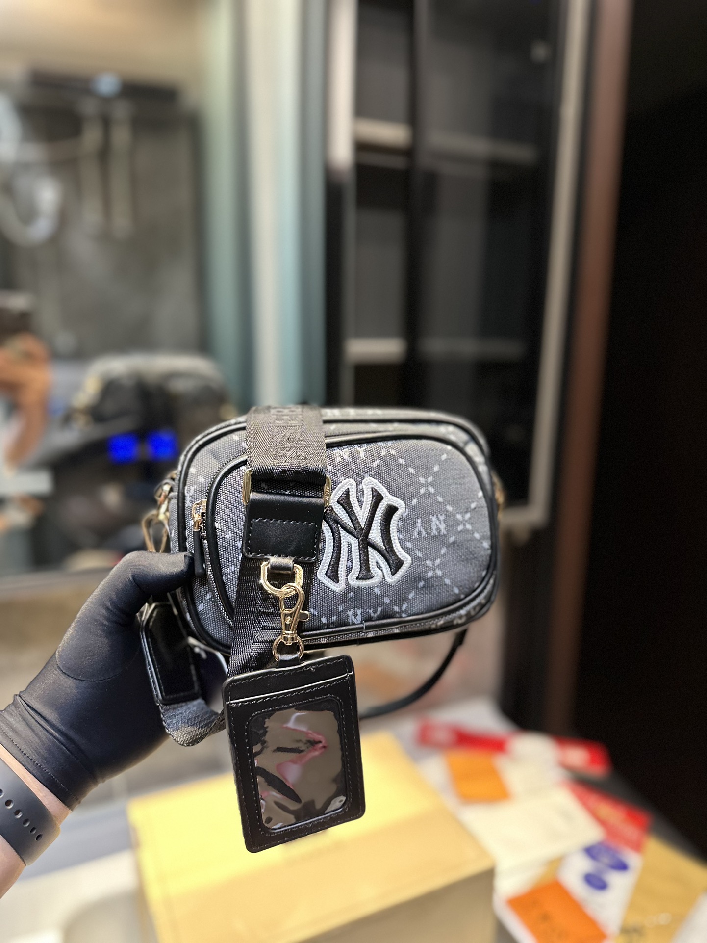 ❤️ MLB NY camera bag for PU-skin one-shoulder-covered couple leisure-kids - 图片 2