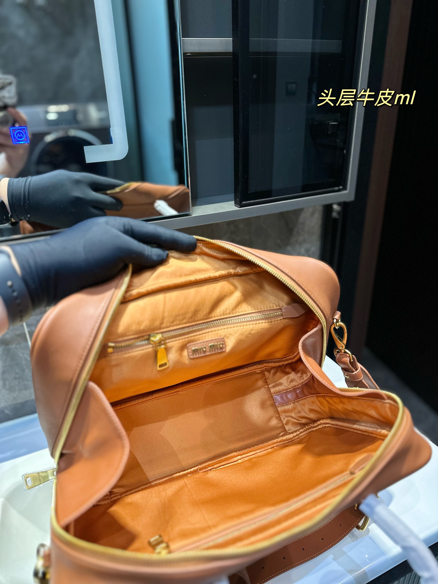Fashionable Zenium Mumimiu Bowling Briefcase with Cow Skin in Size 34.22 - 图片 9