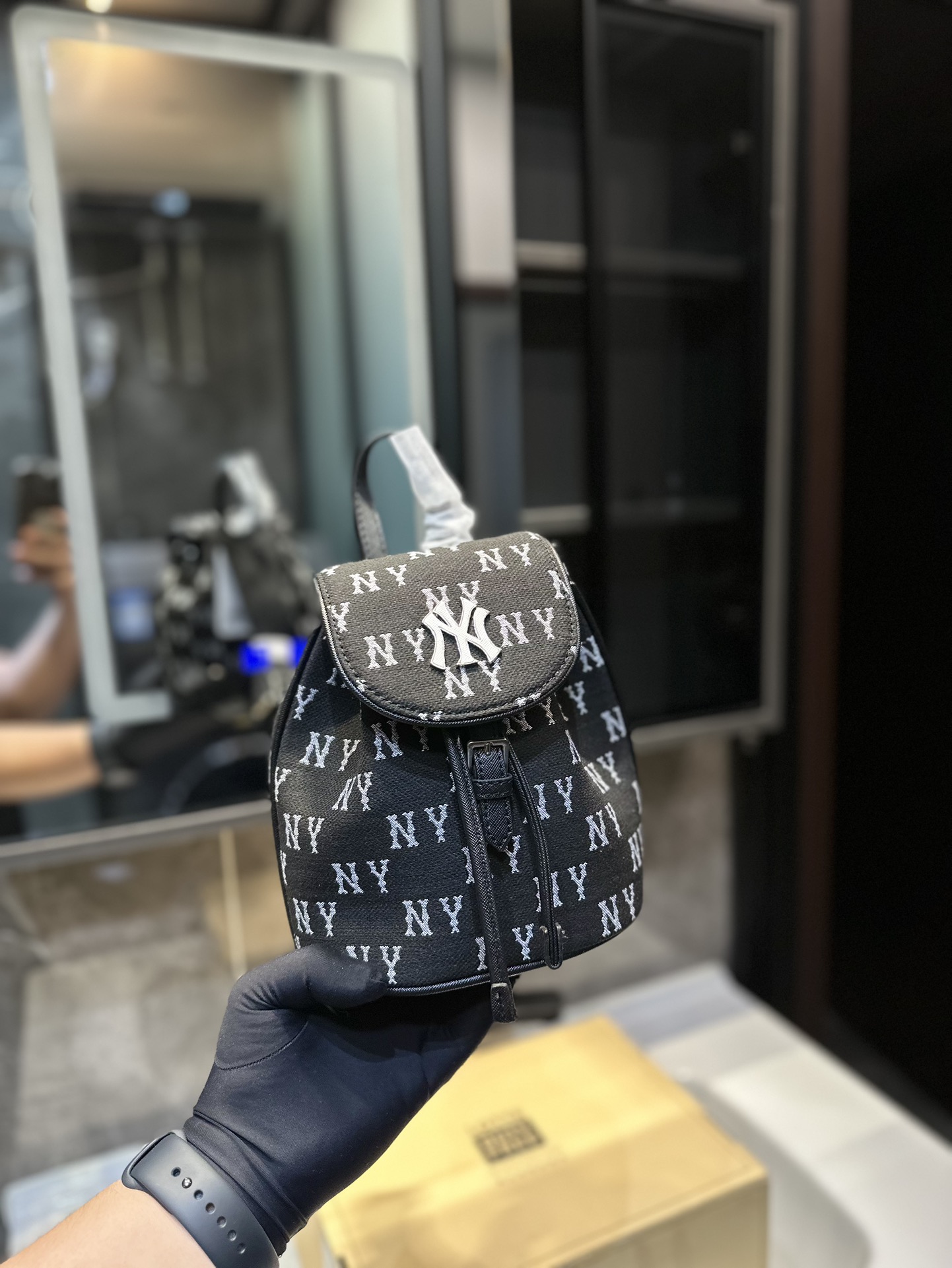 Zenium MLB NY Canvas Double Shoulder Packs for Yankees Fans, Old Flower Bag in Size 17, 20 cm. - 图片 2