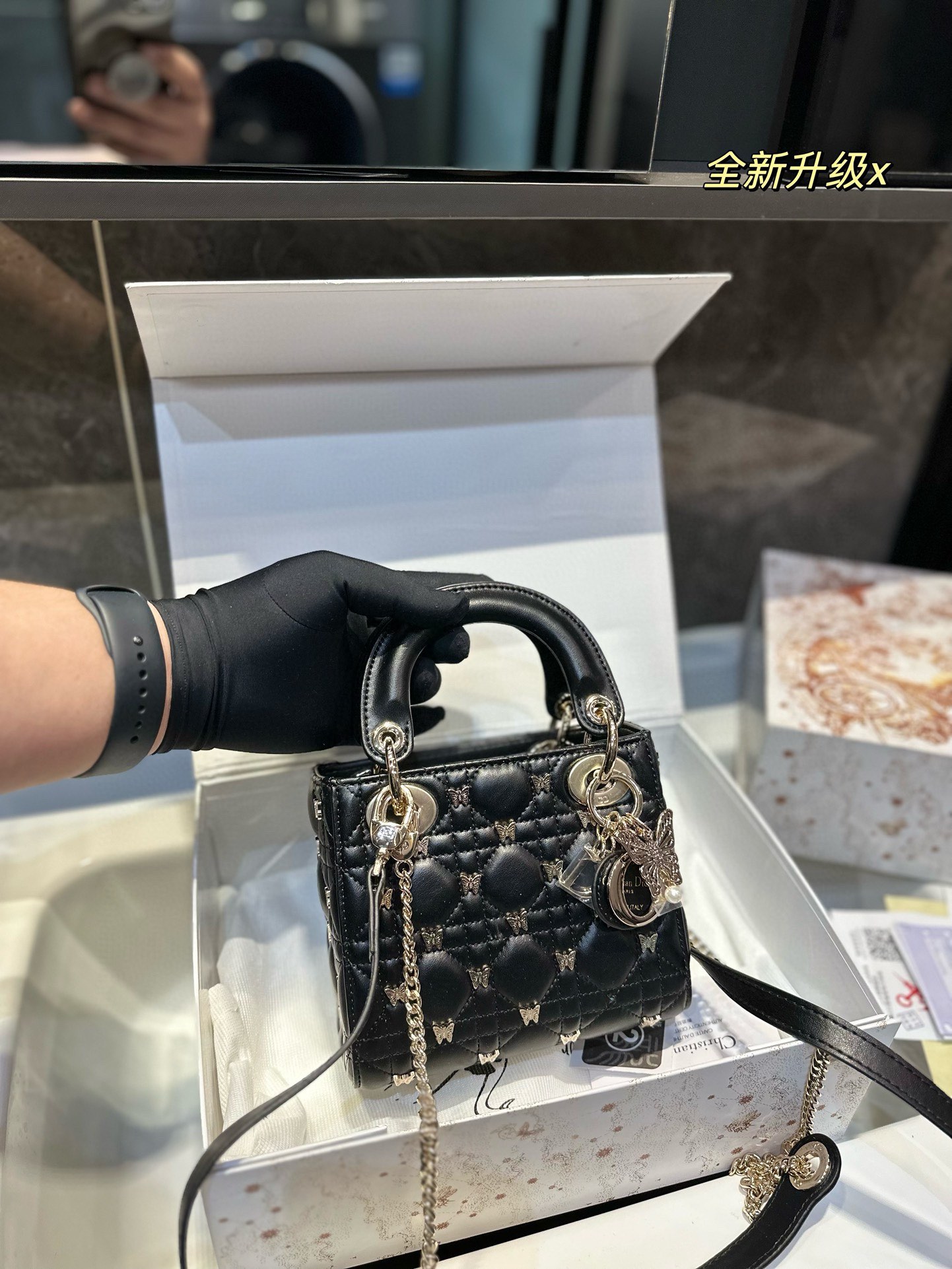 CHANEL Shoulder Bag Leather Kiryewing Chain Shoulder