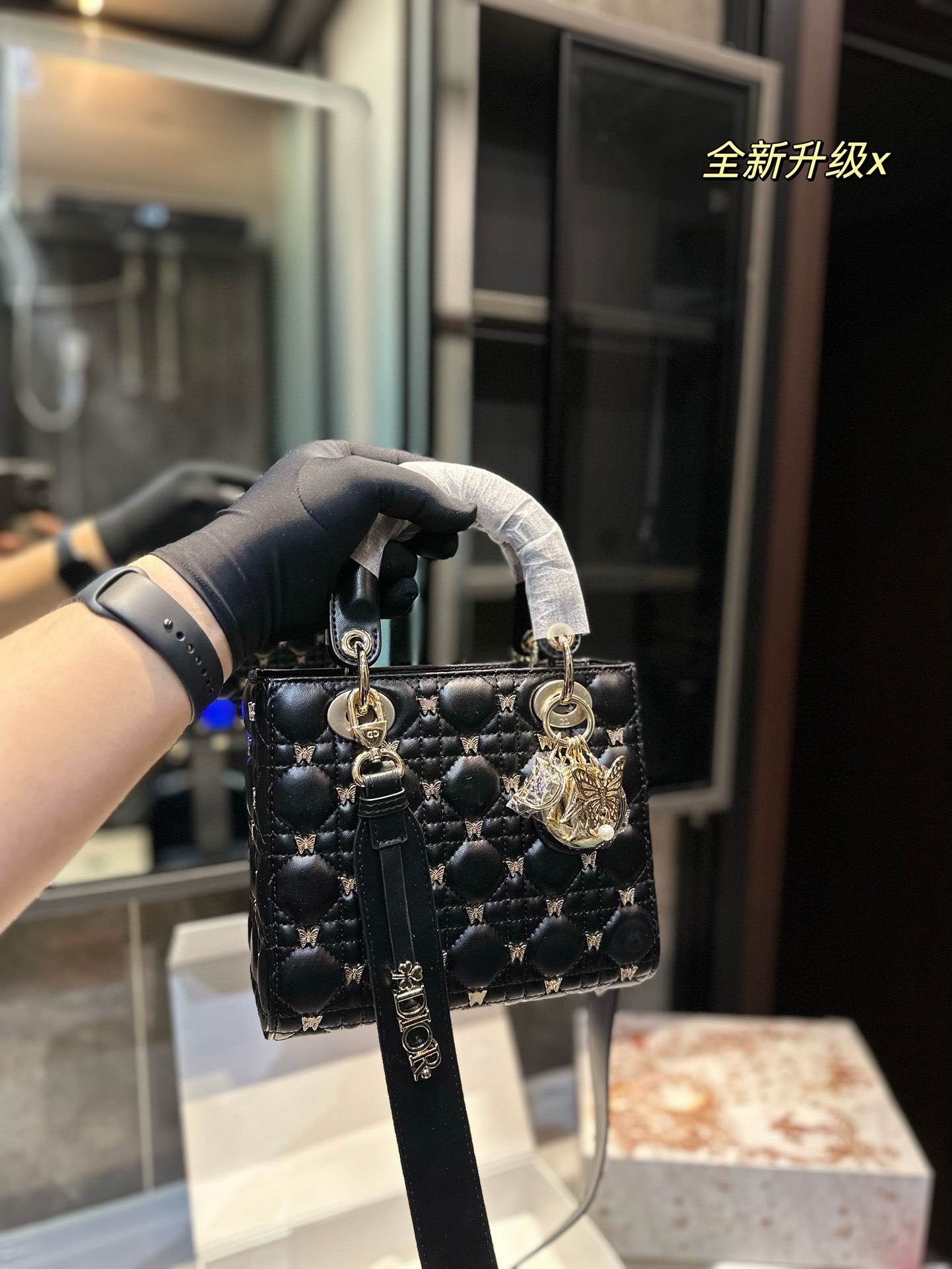 CHANEL Mini MATELASSE Studded Shoulder Bag #079