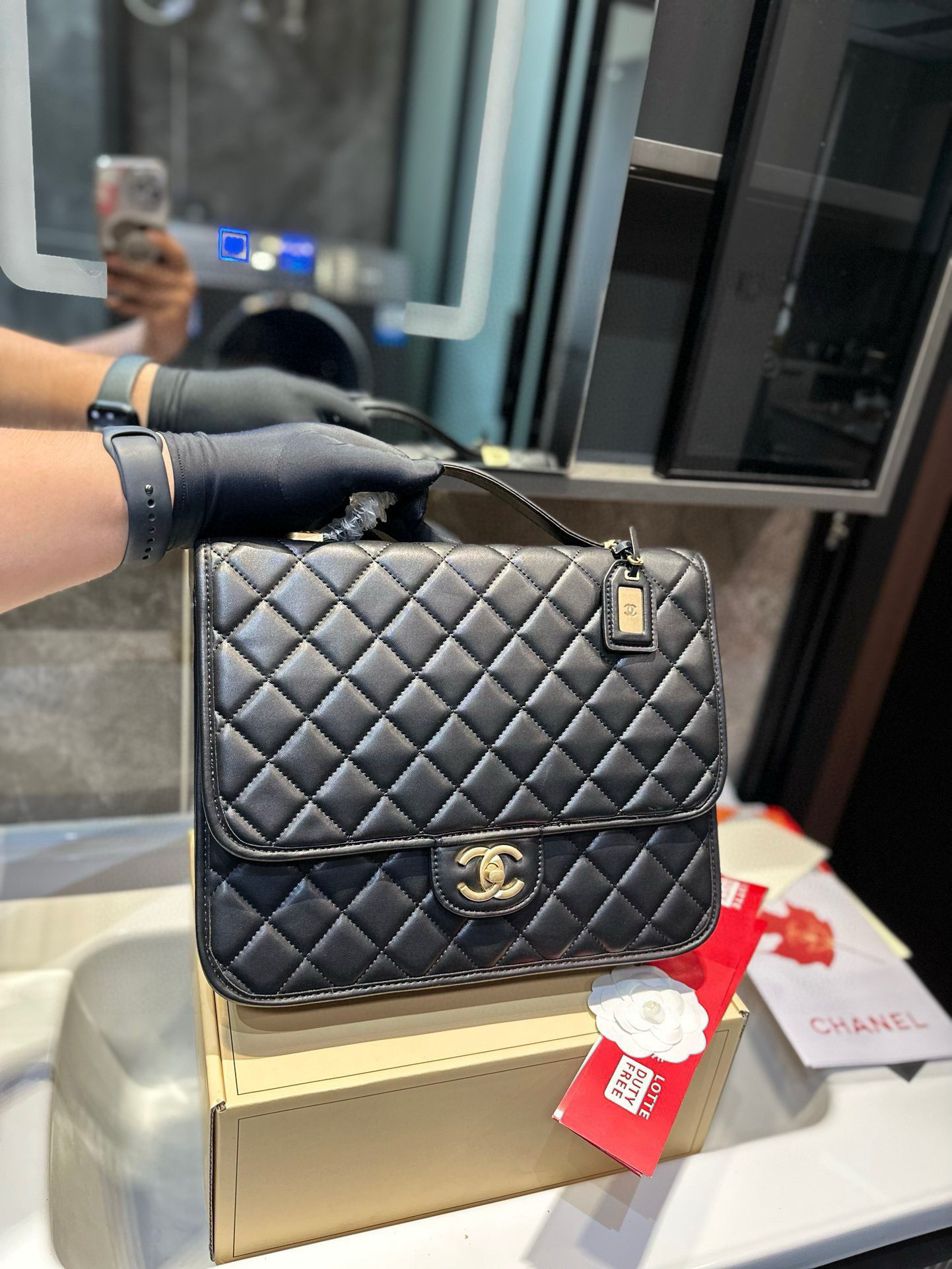 ❤️P220 (scatola regalo pieghevole) ❤️ Chanel Postman Series BASS BACCHI