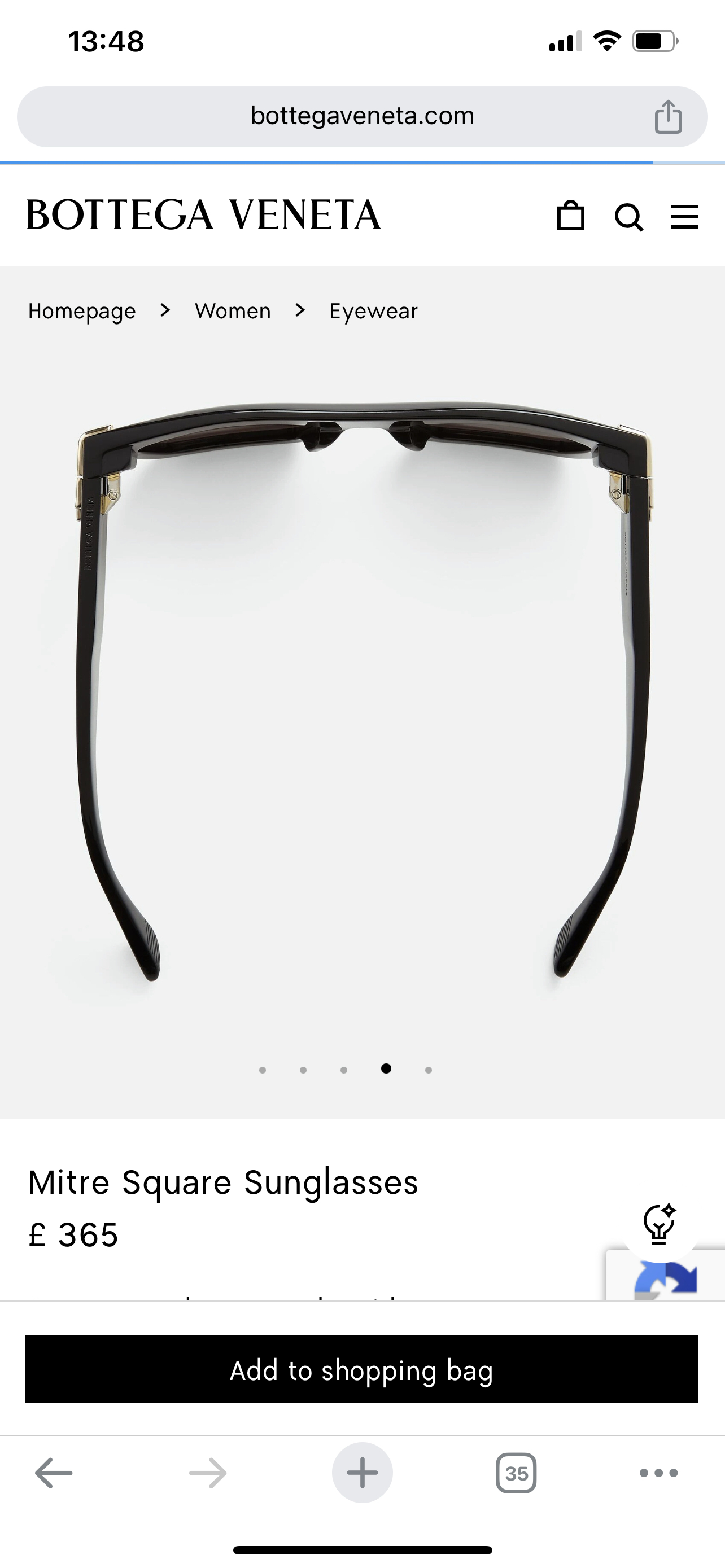  BV1321S sunglasses 
BOTTEGA VENETA
Mitre
•size：50口2