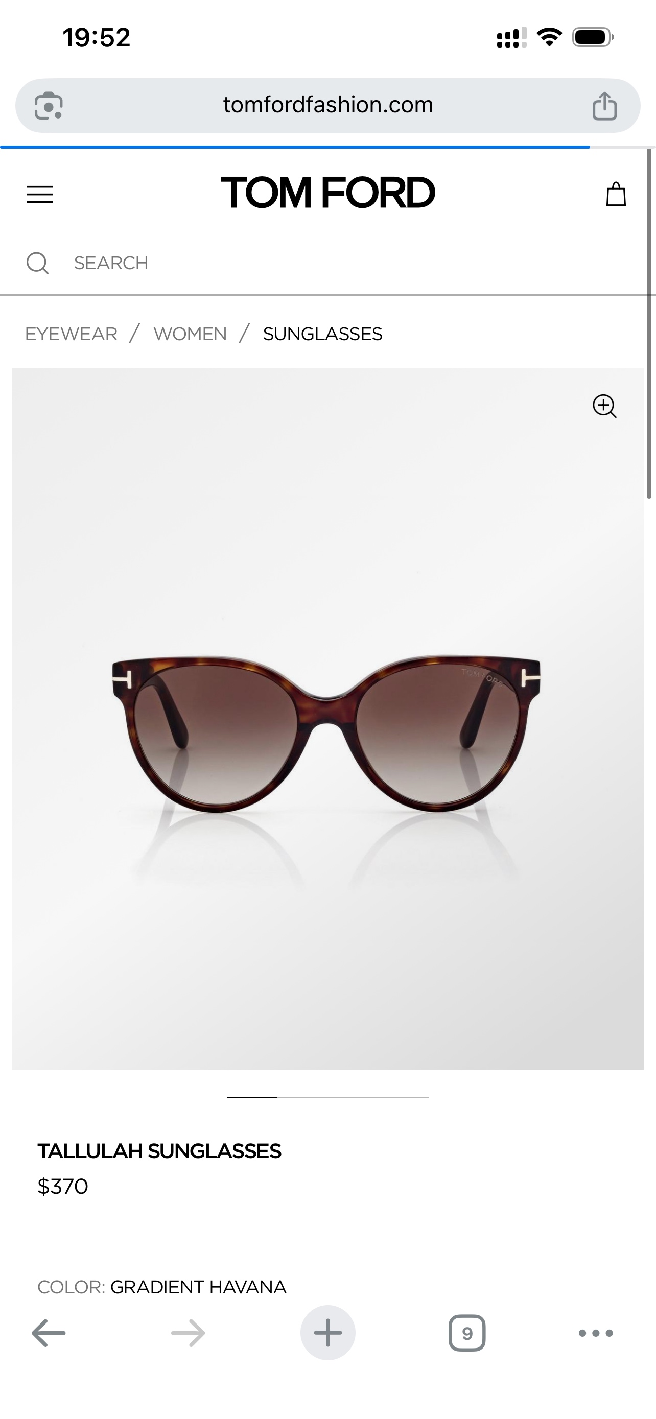 Tom FordMOD：FT1311（TALLULAH）SIZE ：56口18-140精致镶刻印字
