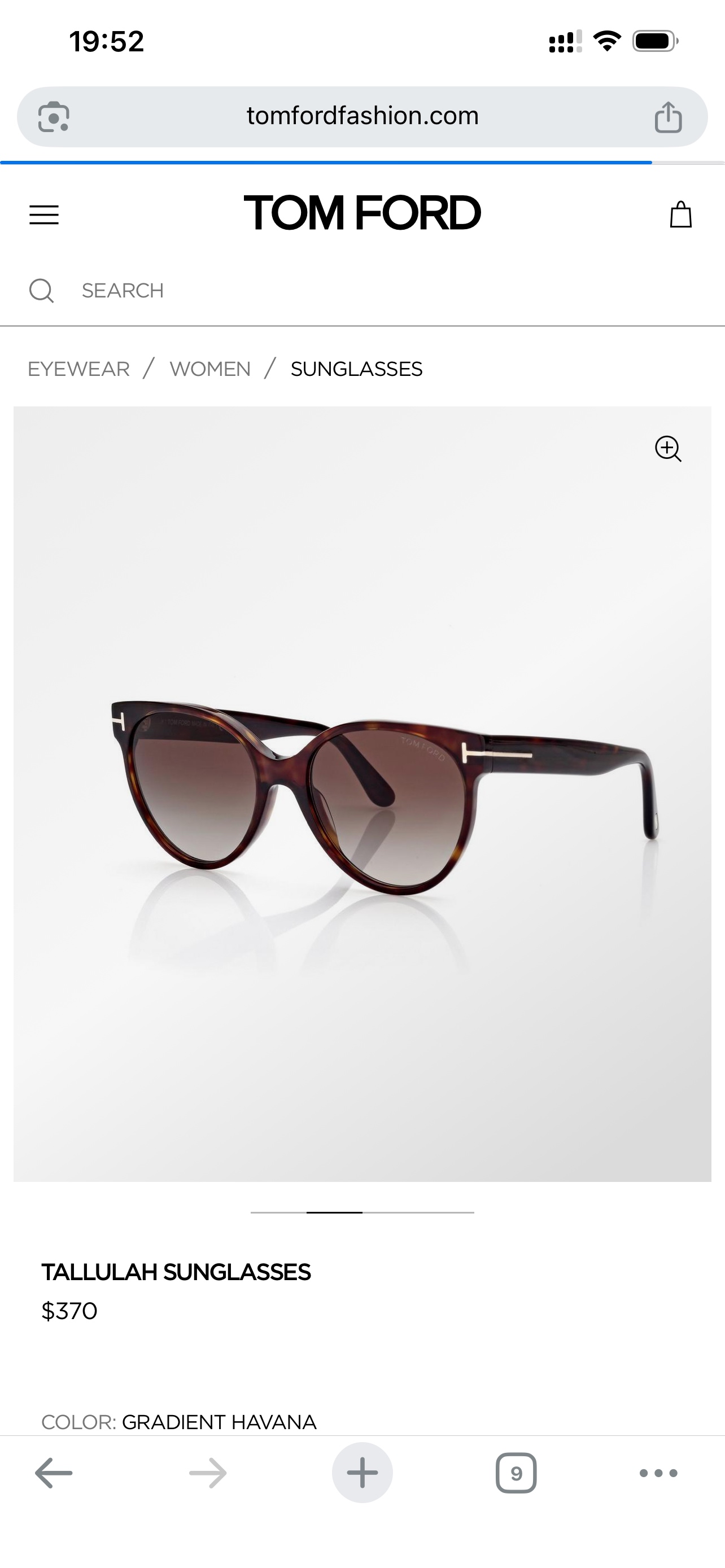 Tom FordMOD：FT1311（TALLULAH）SIZE ：56口18-140精致镶刻印字