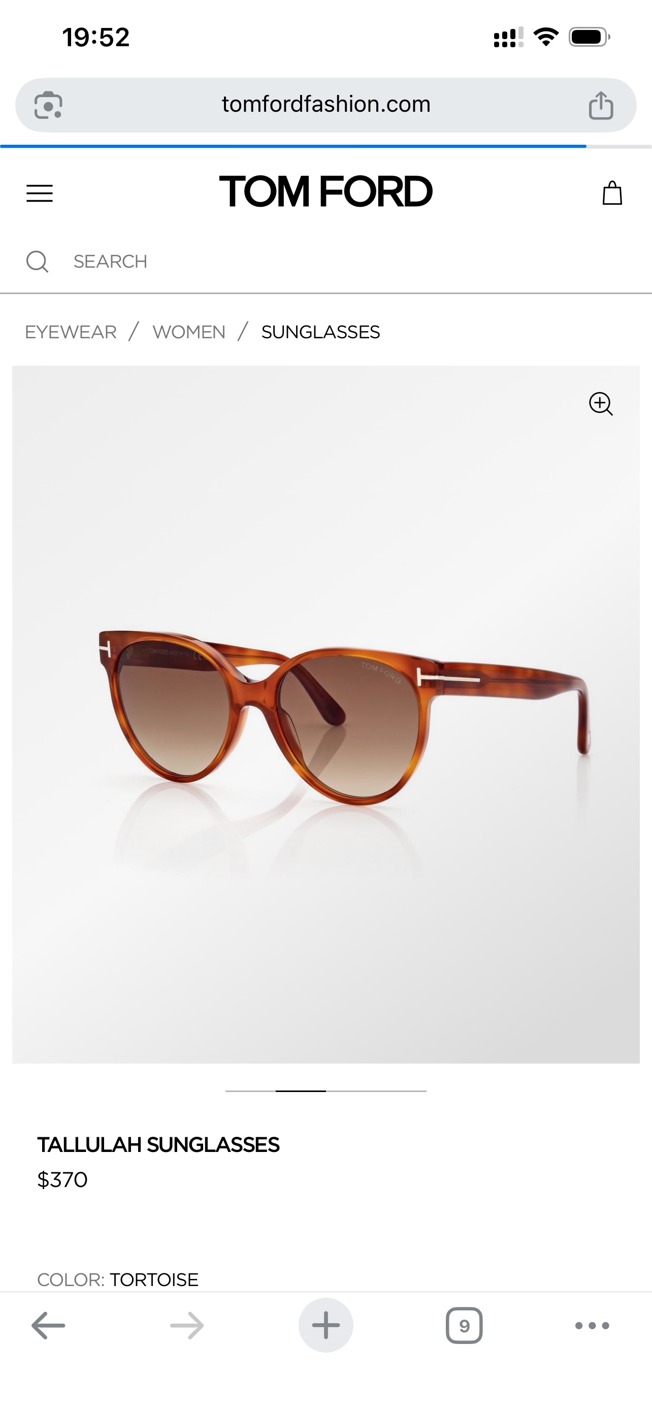 Tom FordMOD：FT1311（TALLULAH）SIZE ：56口18-140精致镶刻印字