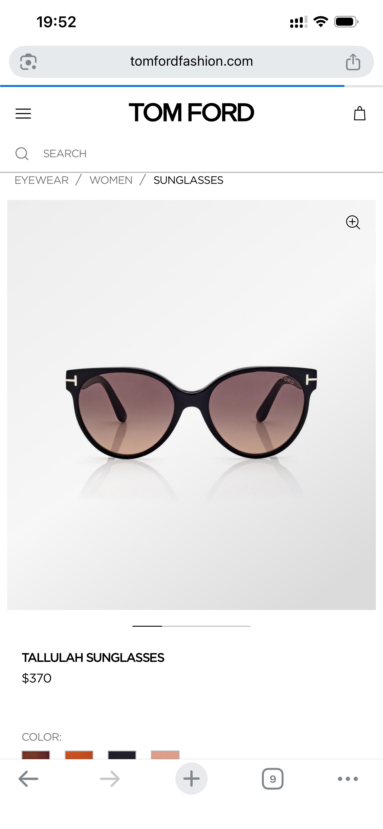 Tom FordMOD：FT1311（TALLULAH）SIZE ：56口18-140精致镶刻印字