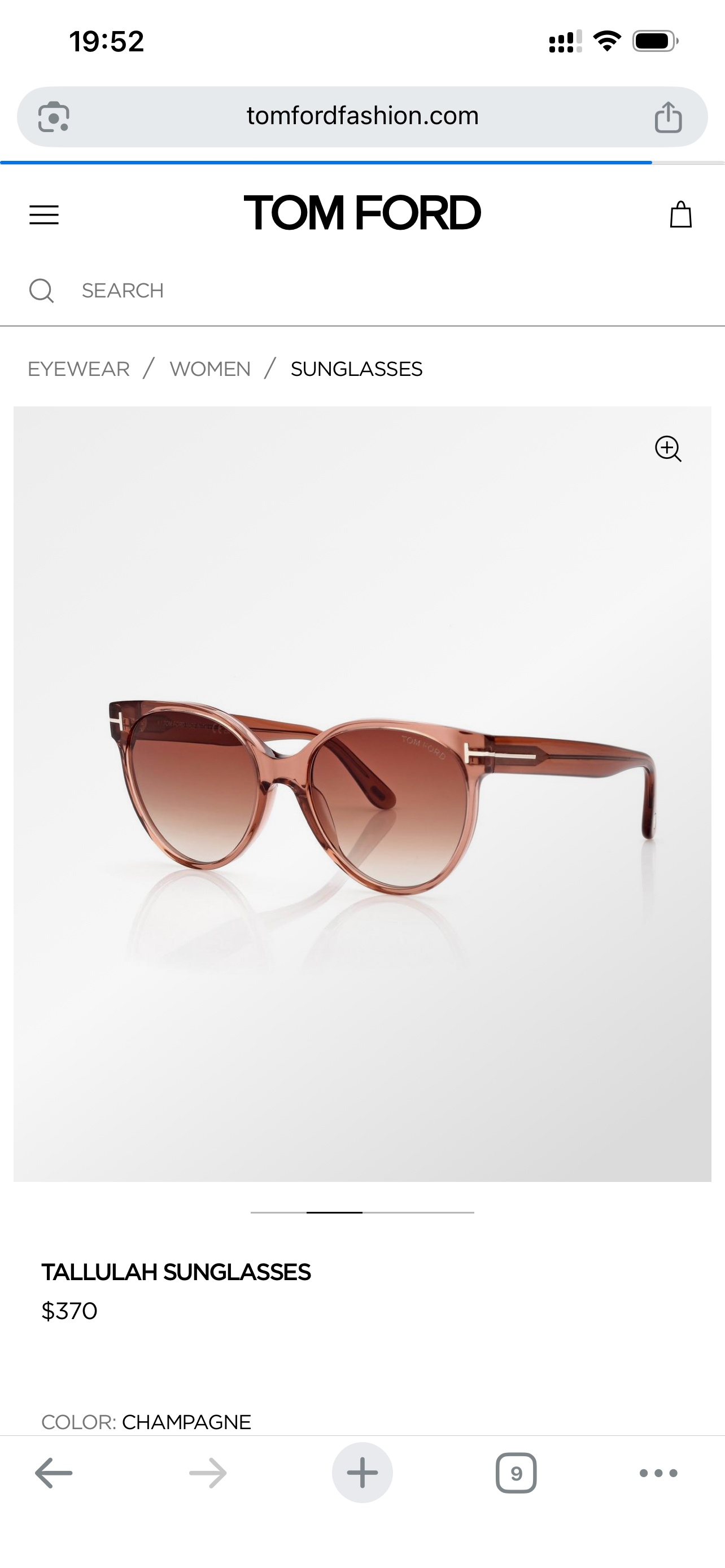 Tom FordMOD：FT1311（TALLULAH）SIZE ：56口18-140精致镶刻印字