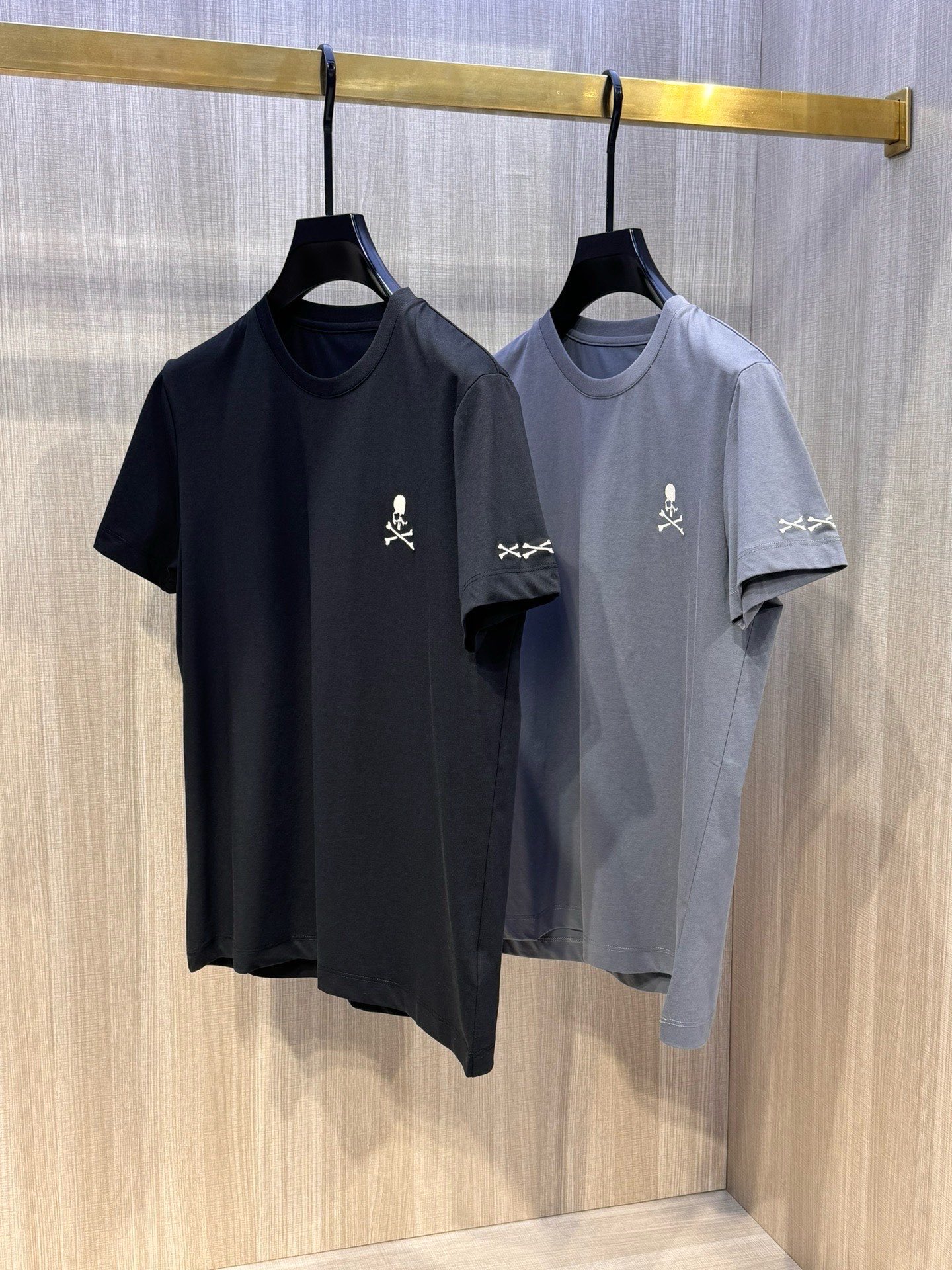 型号L702#，MMJ 2026春夏最新骷髅头绣标男士圆领短袖T恤衫，（是街头的专署,更是时尚,奢侈,高
