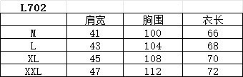 型号L702#，fbP🧐模特图➕尺码表数据