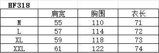 型号HF318#，fbP🧐模特图➕尺码表数据