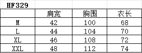 型号HF329#，fbP🧐模特图➕尺码表数据