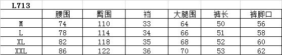 型号L713#，fbP🧐模特图➕尺码表数据