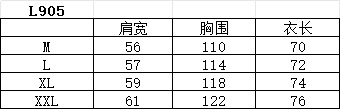 ，型号L905#（男女同款），🧐模特图➕尺码表数据