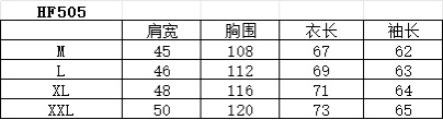 型号HF505#，🧐模特图➕尺码表数据