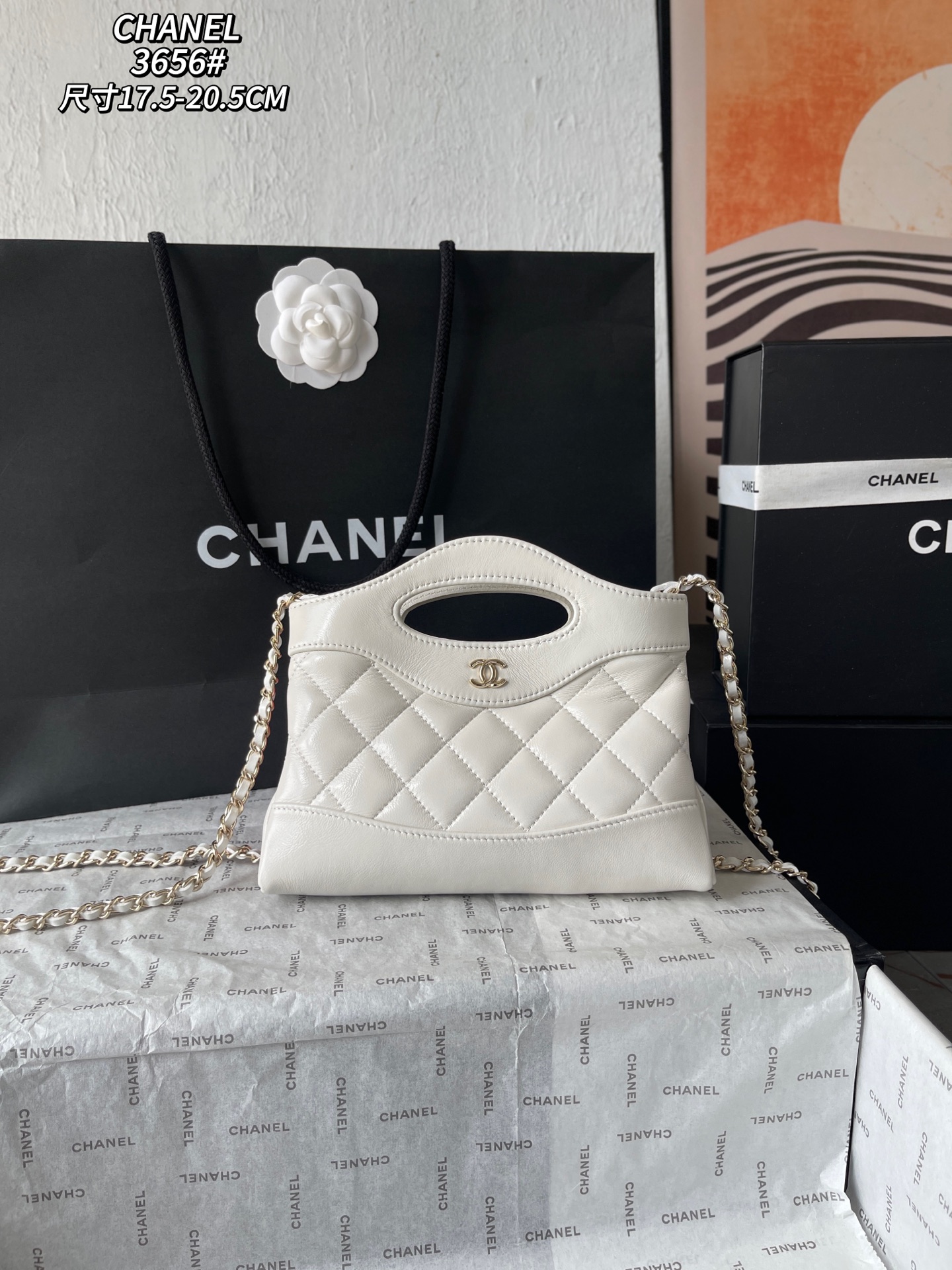 Chanel 24C Mini 31 Bag: Chic & Compact Crossbody, White