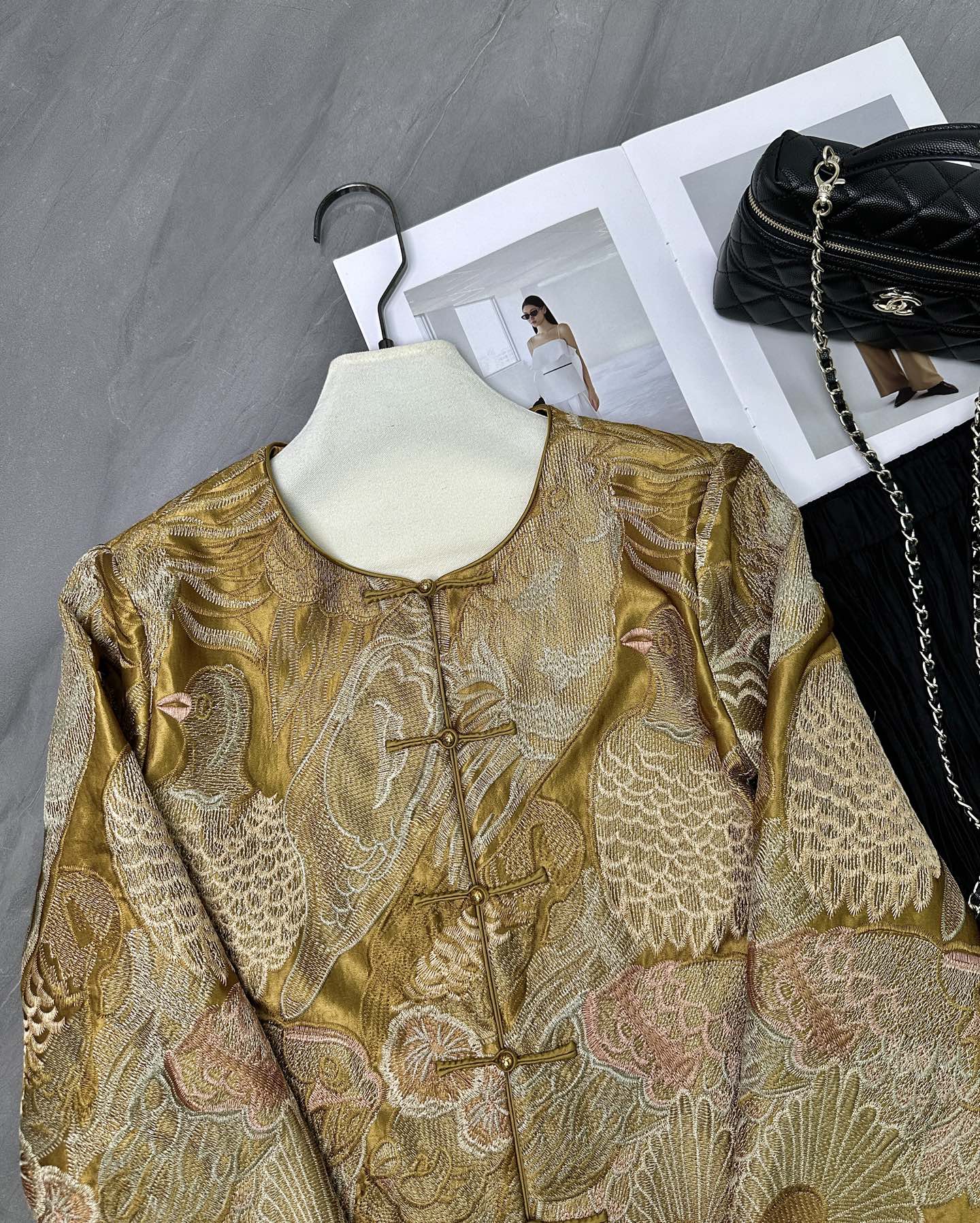 Elegant Embroidered Jacket, Handmade Frog Closures, High-Quality Fashion, S-XXL 6 i1758097985713 7592 0 3